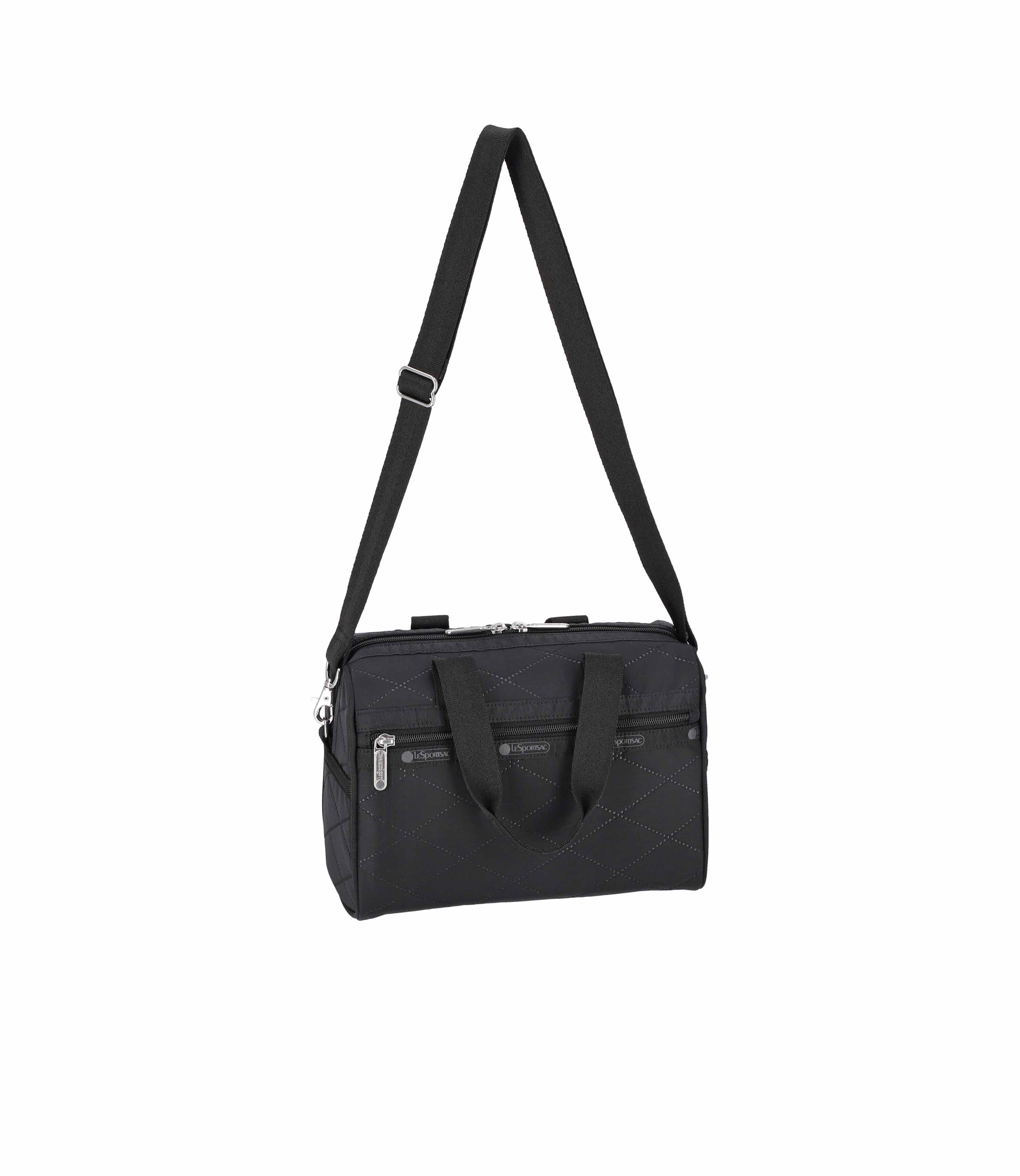 Everyday Small Satchel - Black Cross Deboss – LeSportsac