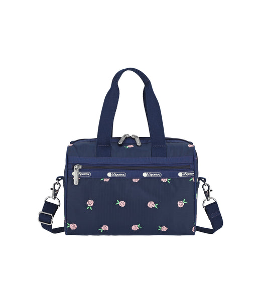 Everyday Small Satchel - Pink Roses Embroidery – LeSportsac