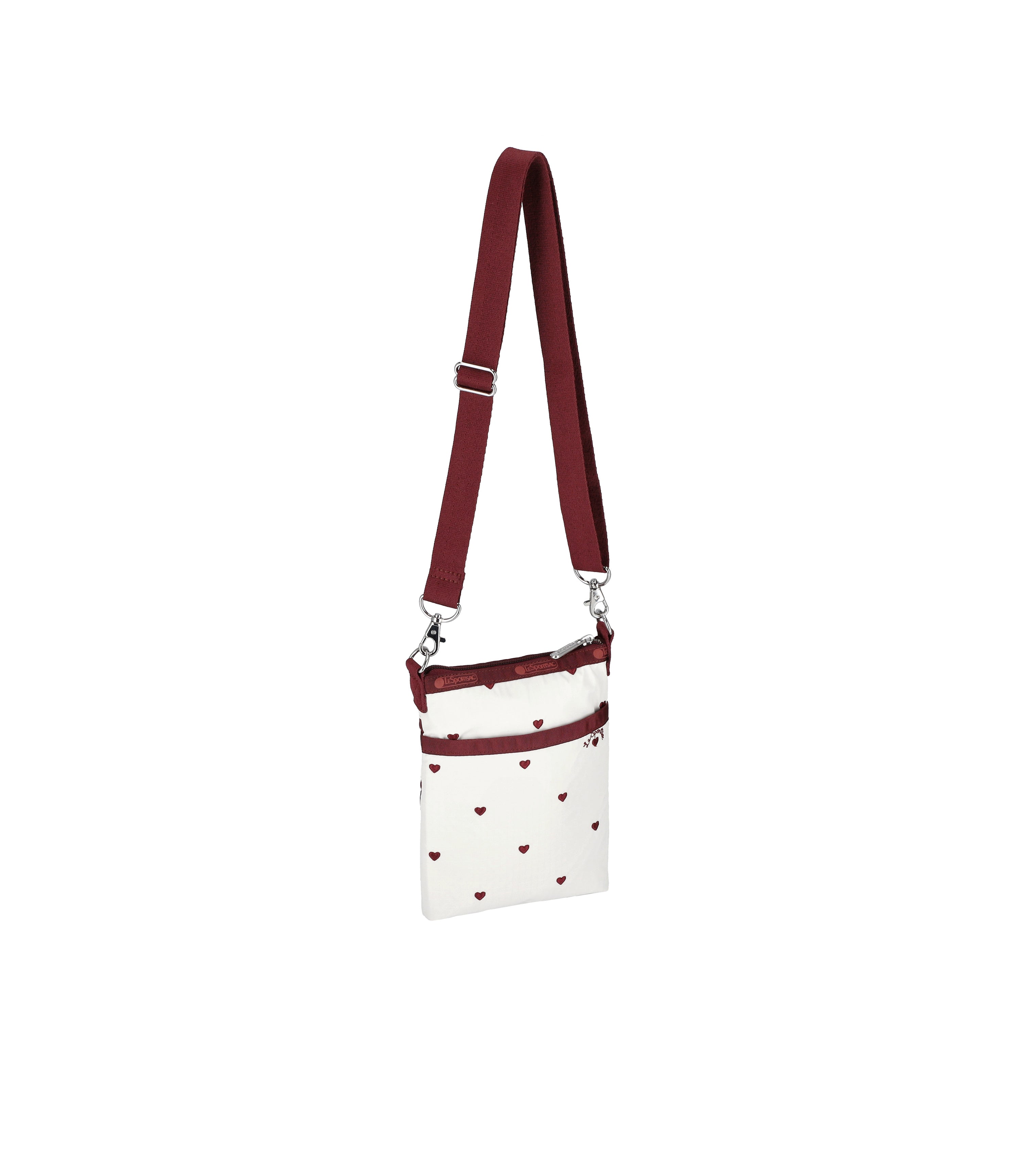 ★LeSportsac★ Berry Heart Embroidered Small Jenny Crossbody 3-Zip Crossbody - Berry Heart Embroidery – LeSportsac