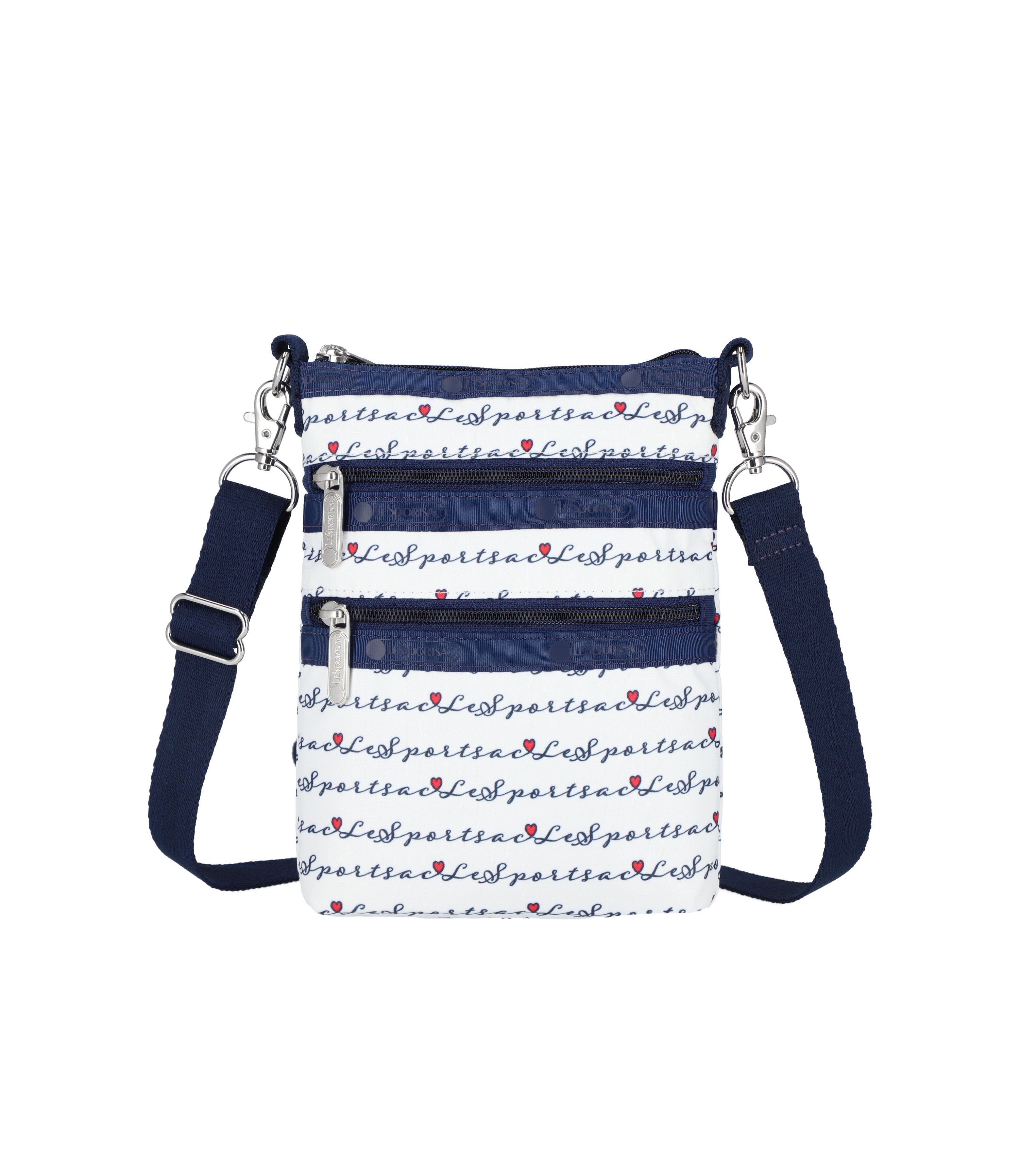 3-Zip Crossbody - Marine Logo Border print – LeSportsac