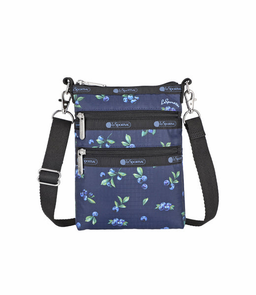 3-Zip Crossbody - Very Berry Blue print – LeSportsac
