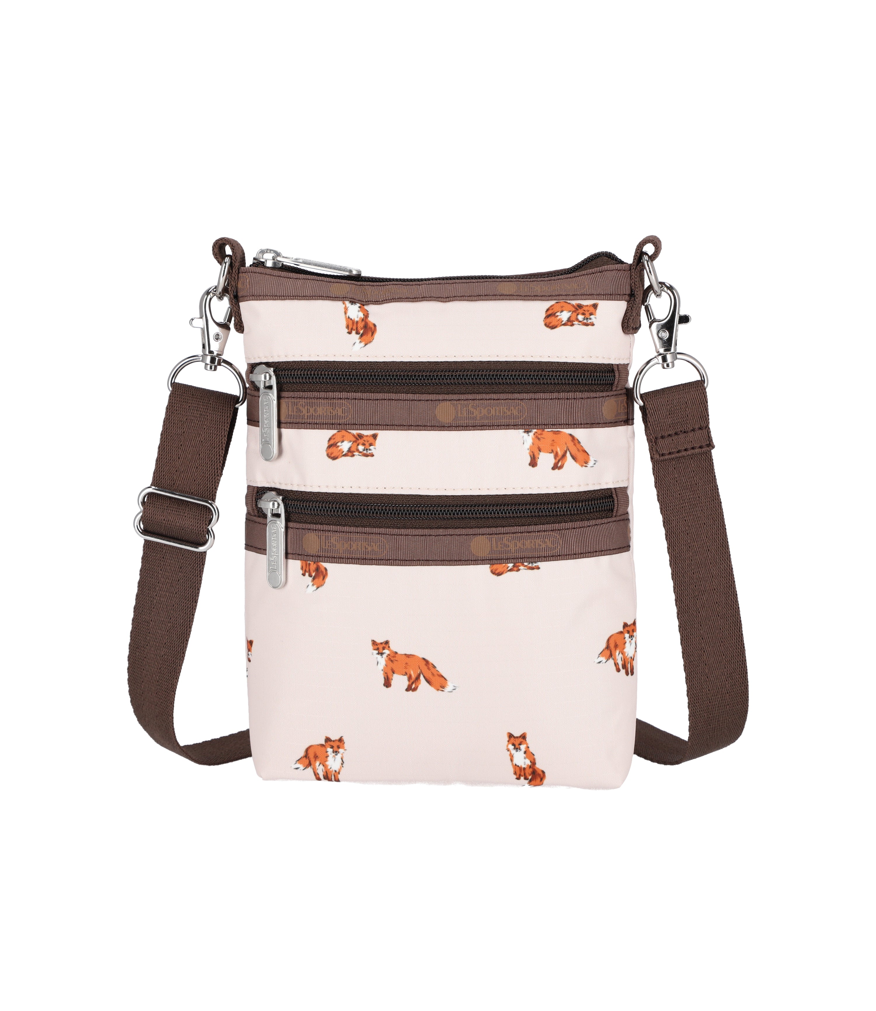 3-Zip Crossbody - Dashing Foxes print – LeSportsac