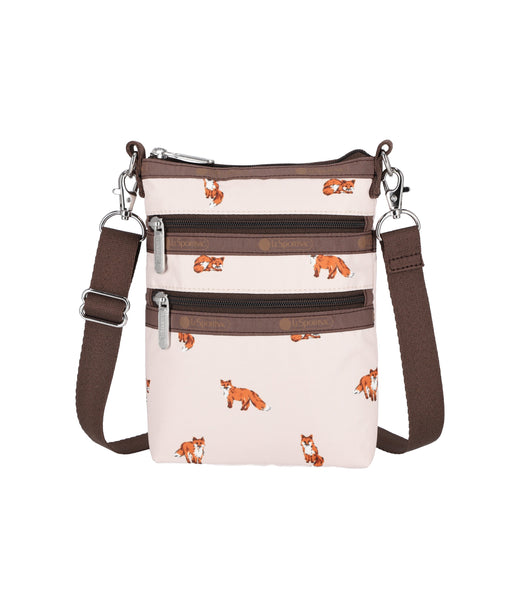 ティシュ 3-Zip Crossbody - Dashing Foxes print – LeSportsac