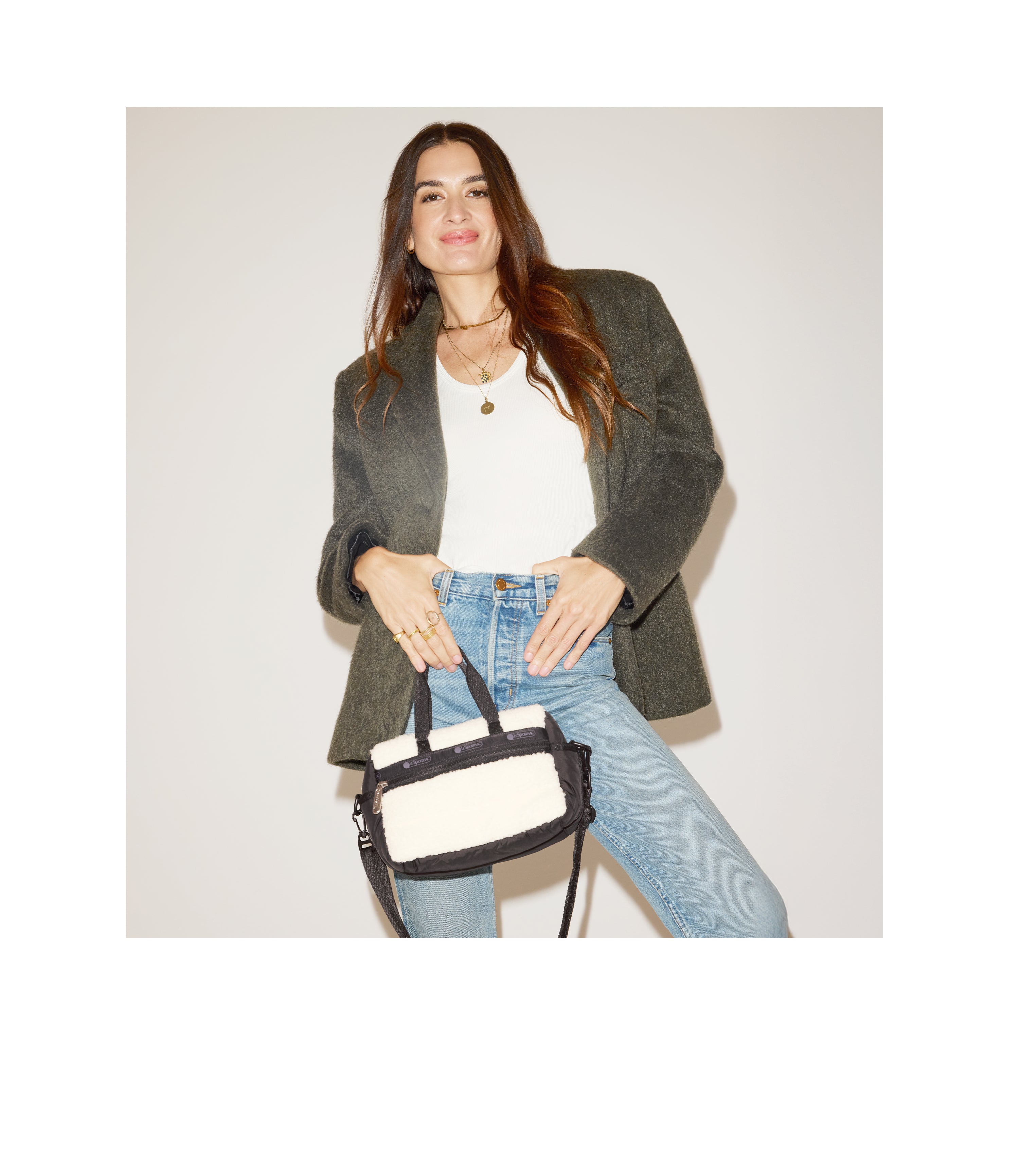 Puffy Sherpa Mini Duffel - Cream Sherpa – LeSportsac