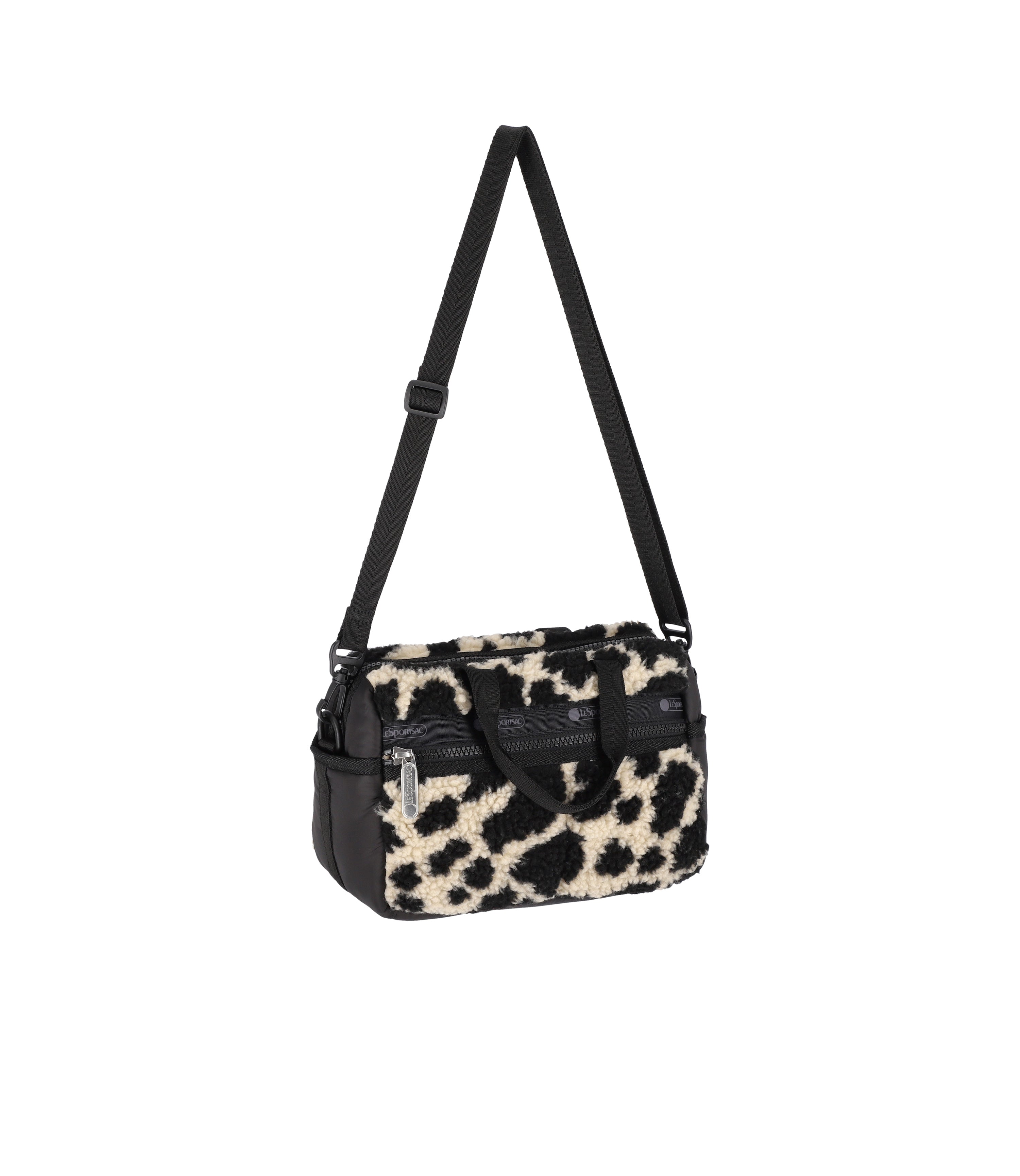 Puffy Sherpa Mini Duffel - Cow Sherpa – LeSportsac Puffy Sherpa Mini Duffel - Cow Sherpa – LeSportsac