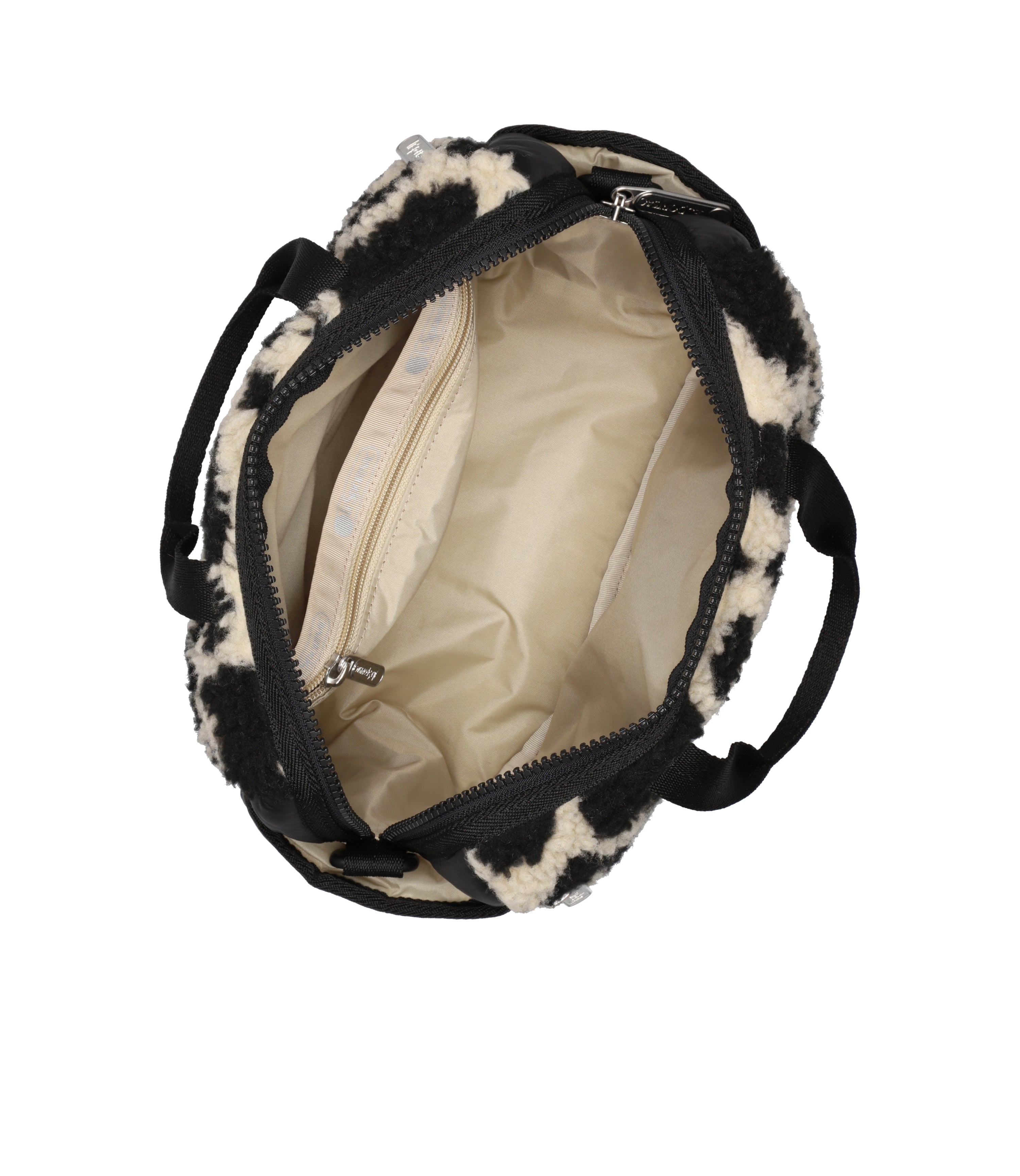 Puffy Sherpa Mini Duffel - Cow Sherpa – LeSportsac