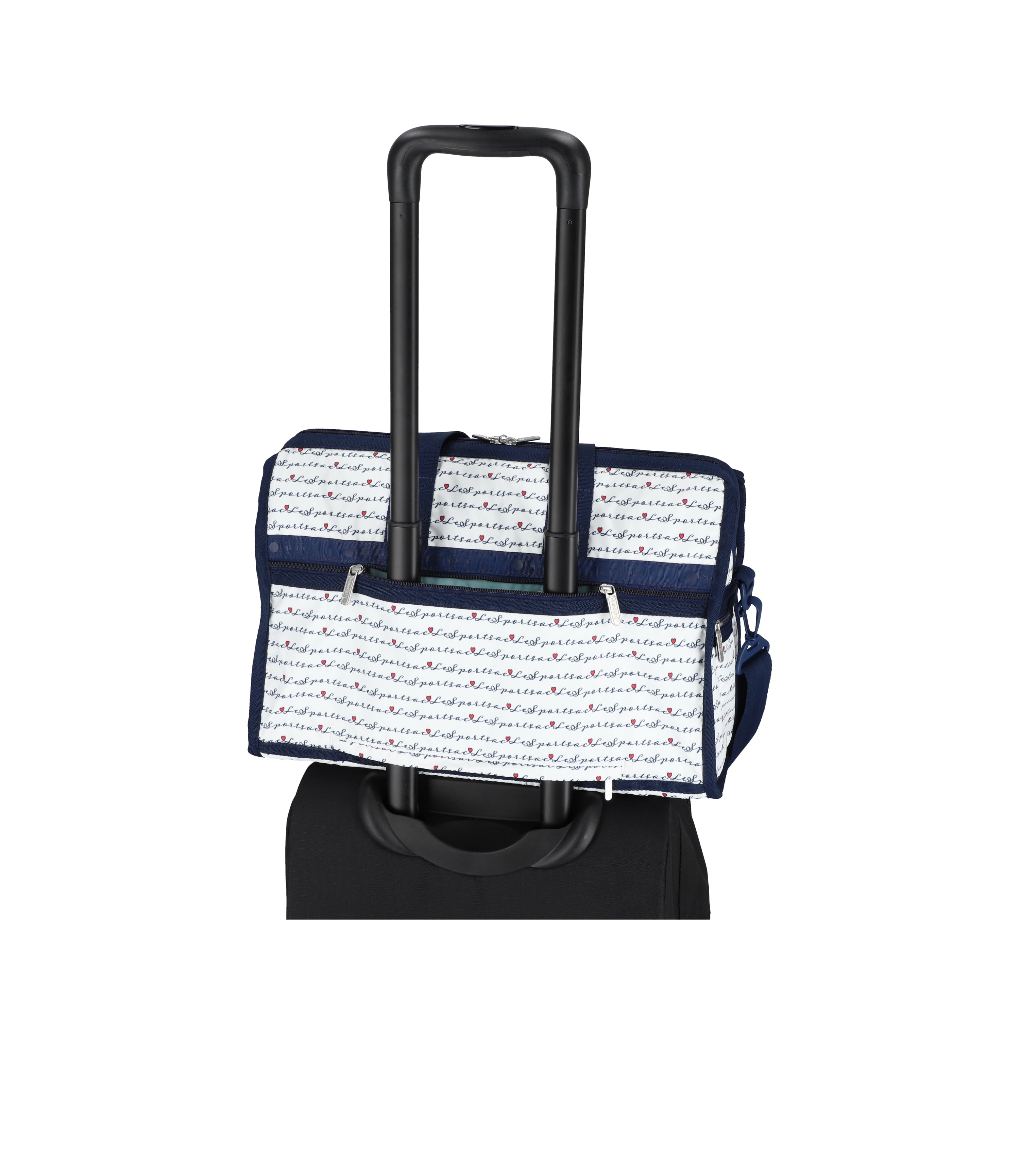 Deluxe Medium Weekender - Marine Logo Border print – LeSportsac
