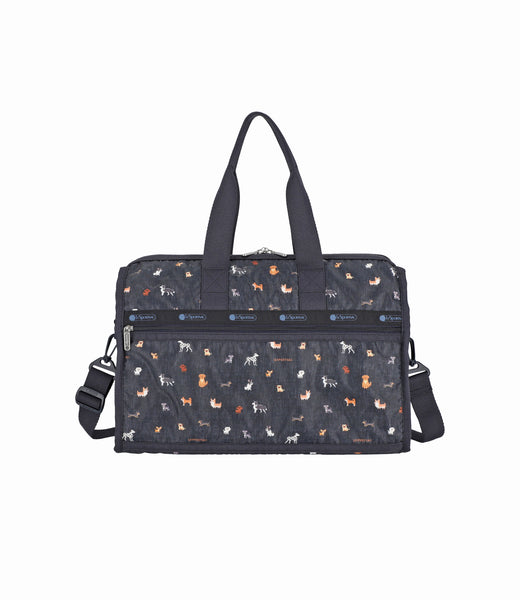 【新品・難あり】LeSportsac DELUXE MED WEEKENDER Deluxe Medium Weekender - Woof Wonderland print – LeSportsac