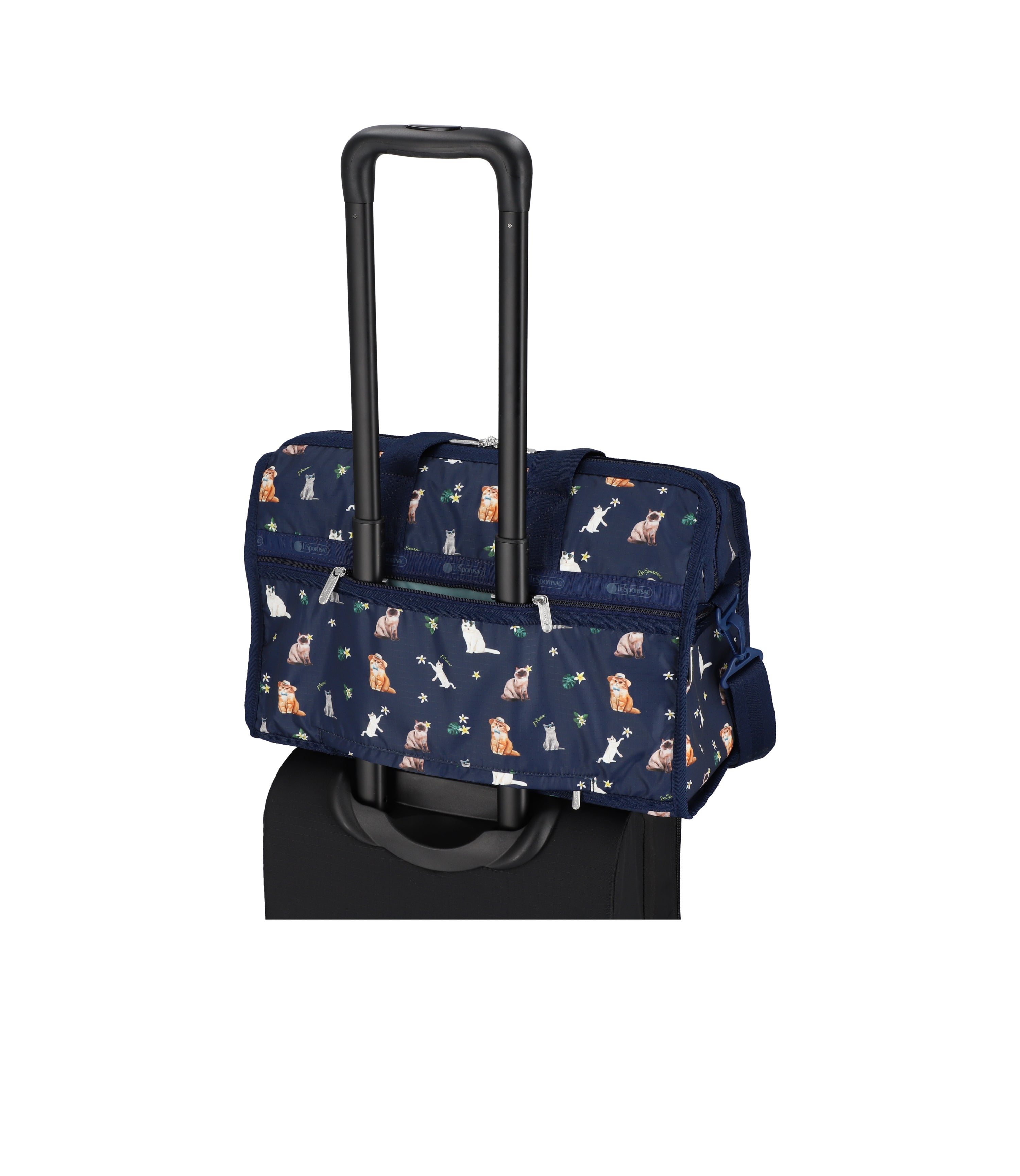 Deluxe Medium Weekender - Tropical Meow Cat print – LeSportsac