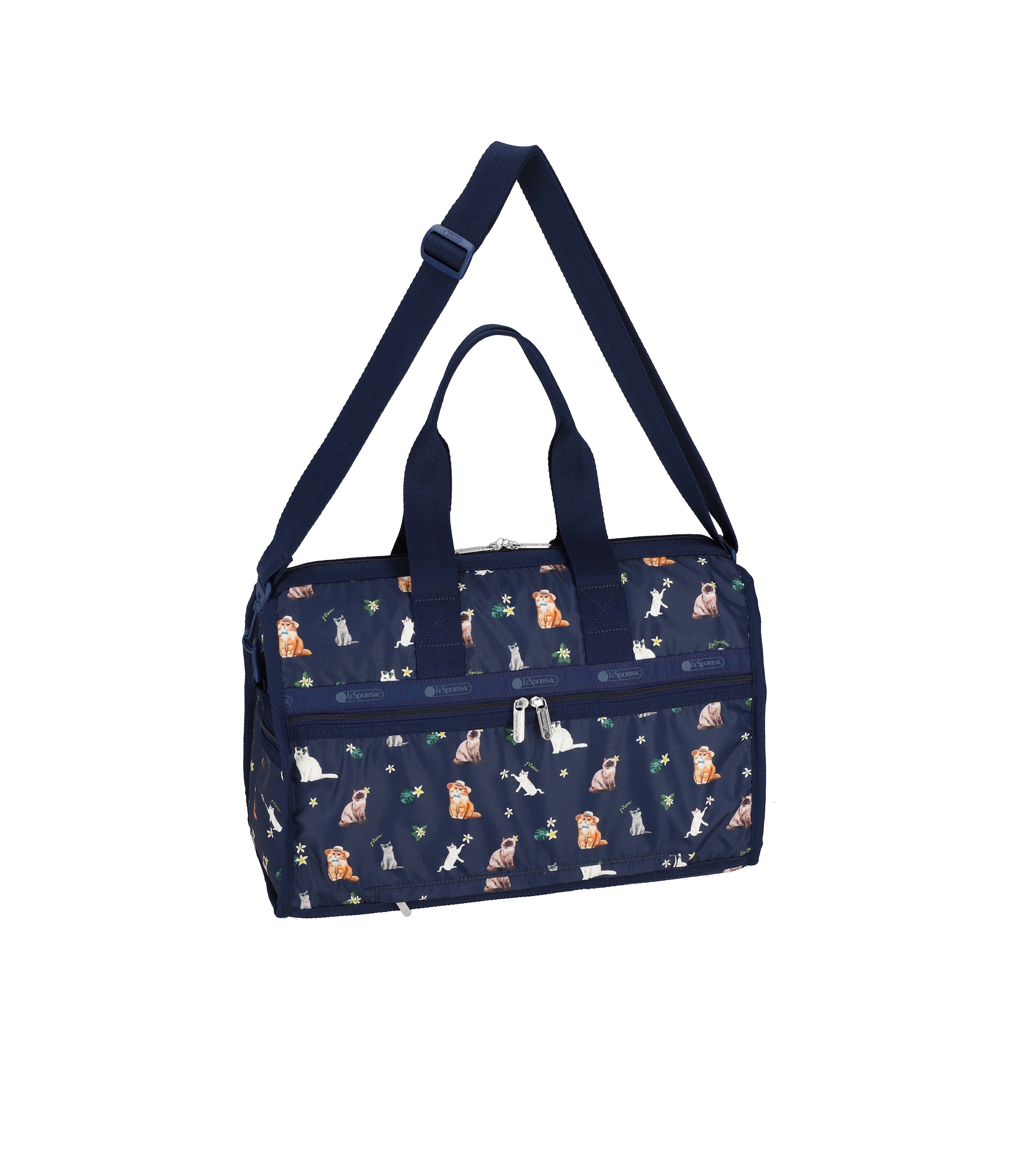 Deluxe Medium Weekender - Tropical Meow Cat print – LeSportsac
