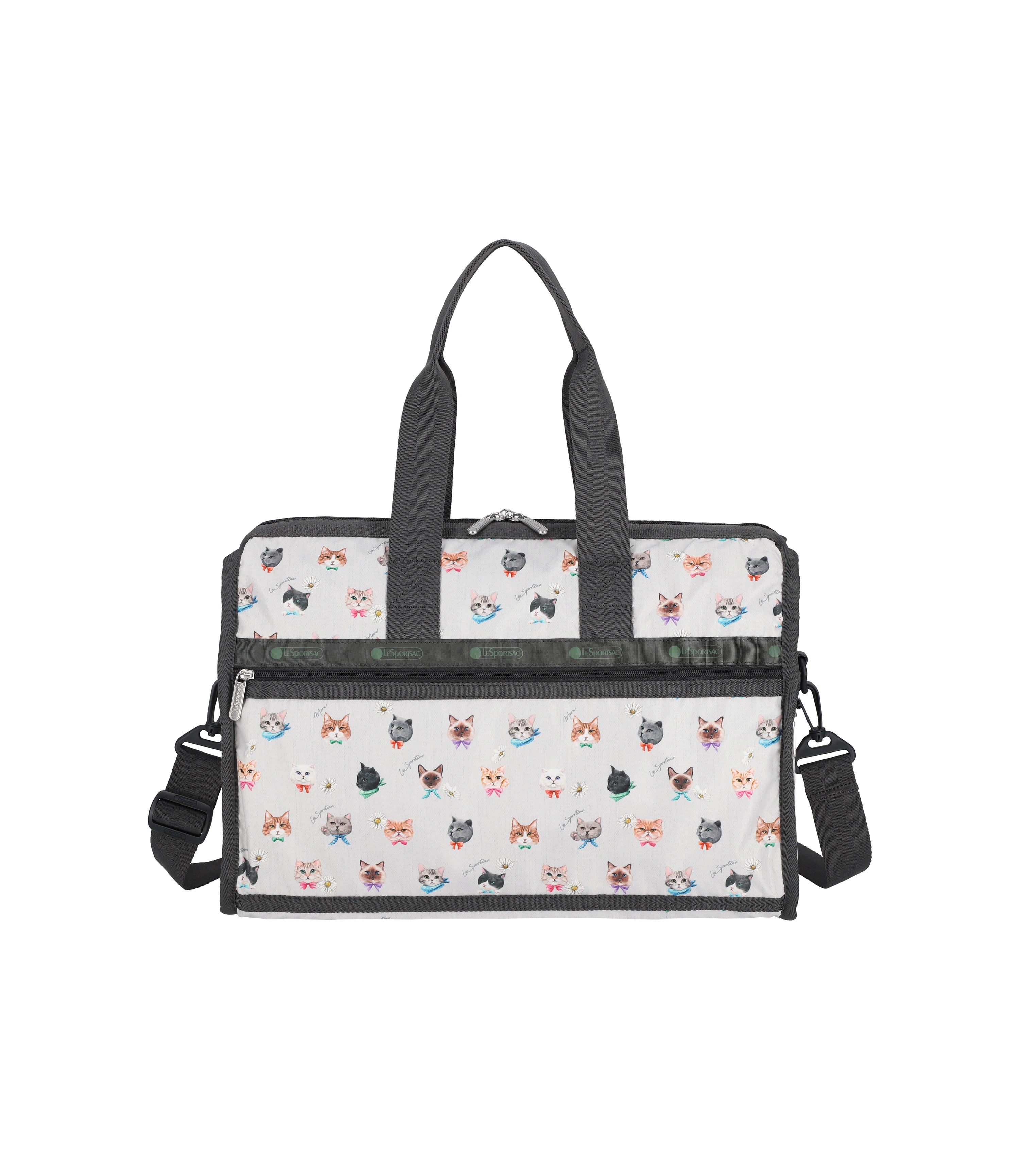 Deluxe Medium Weekender - Playful Cats Cool Gray print – LeSportsac