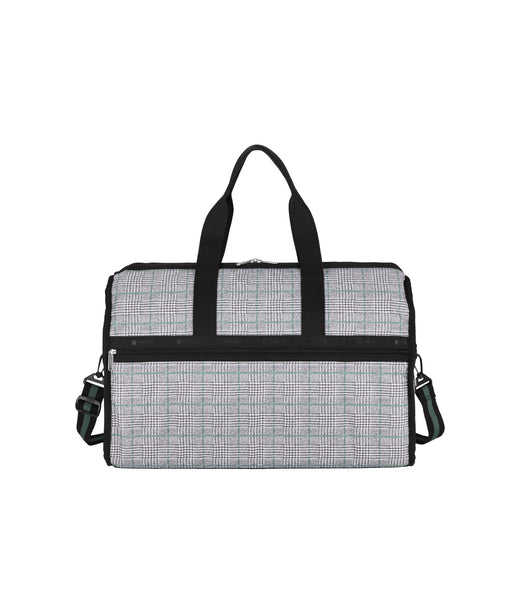 Deluxe Large Weekender - Gray/Green Check print – LeSportsac