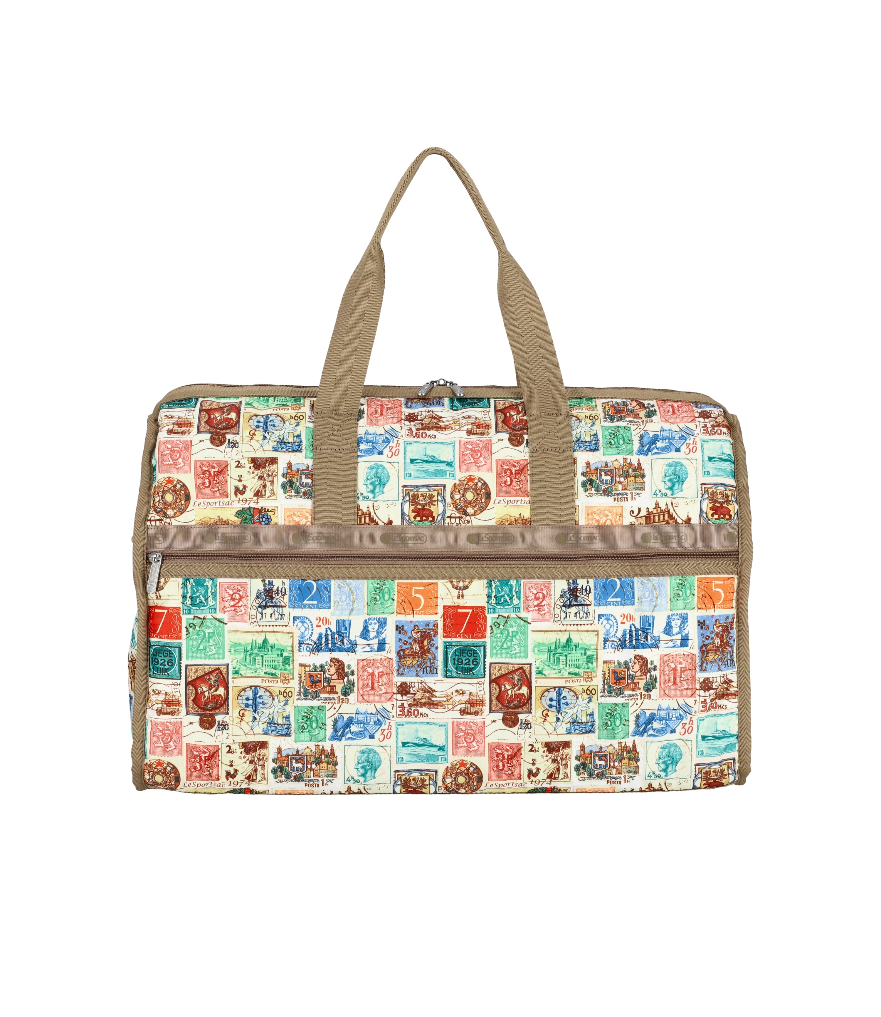 Deluxe Large Weekender - Postage Brown print – LeSportsac