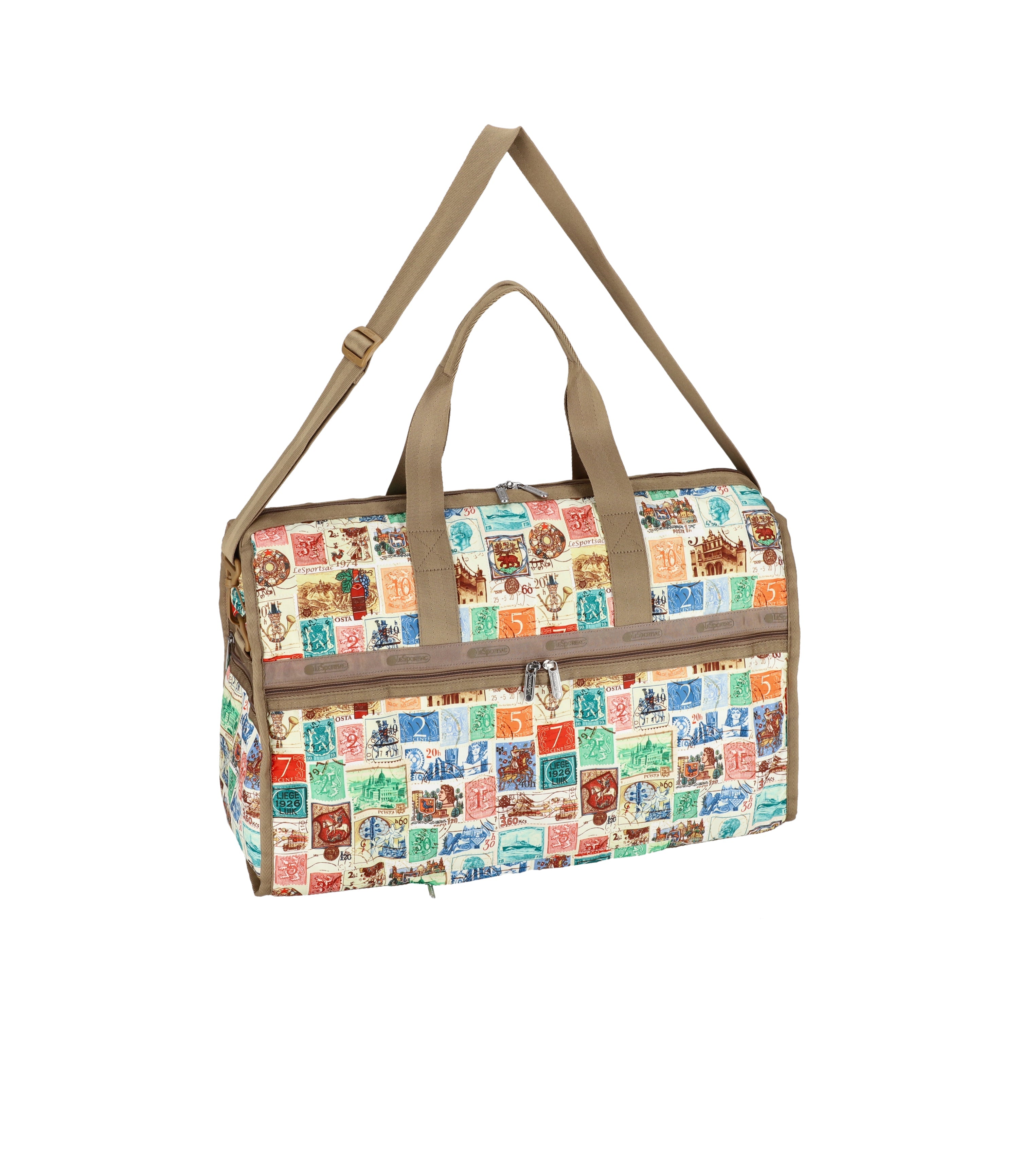 Deluxe Large Weekender - Postage Brown print – LeSportsac