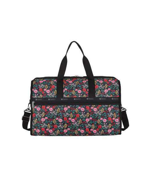 【LeSportsac】 Large Weekender Solid Black Deluxe Large Weekender | Adventure Awaits