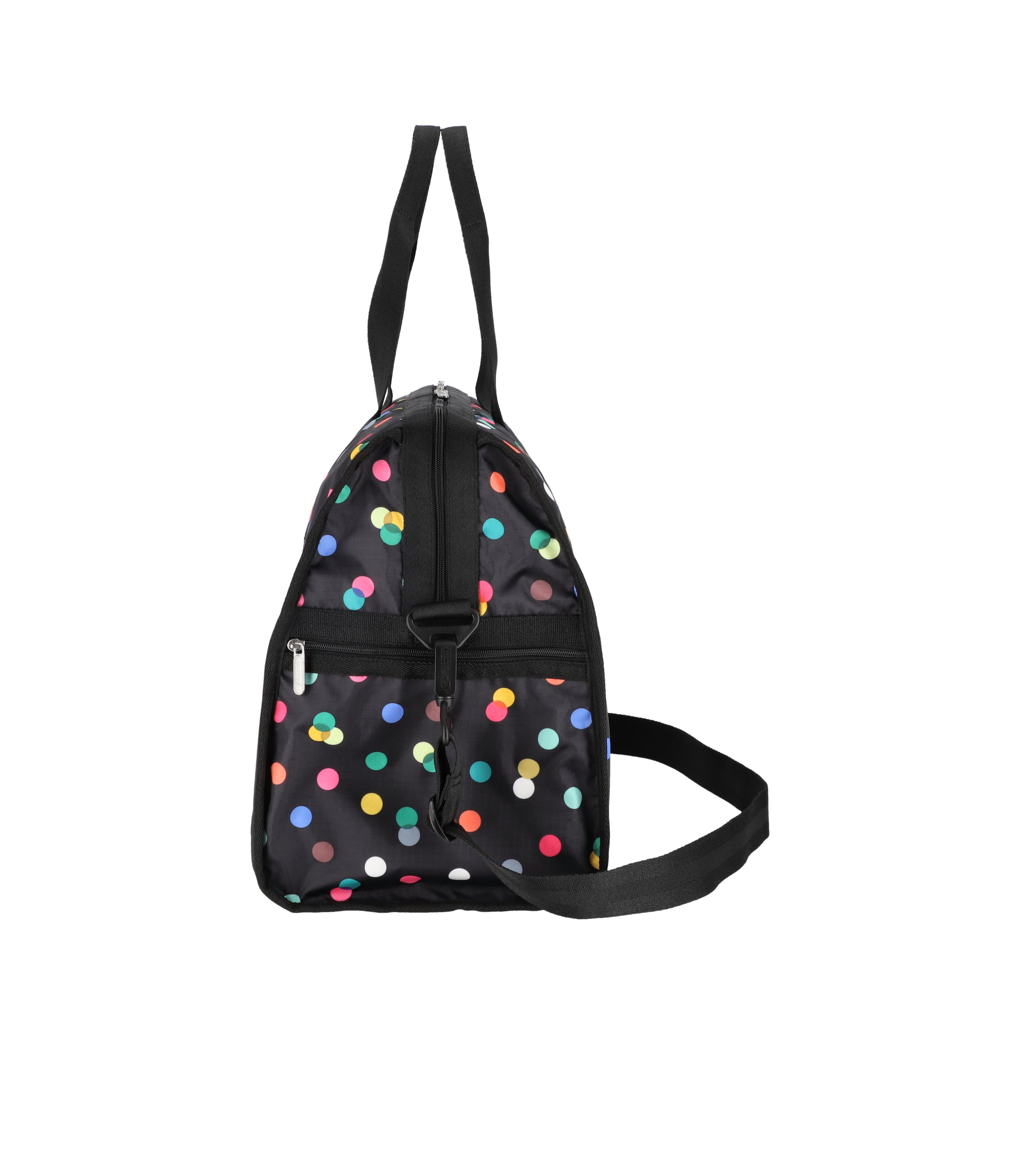 Deluxe Large Weekender - Multicolor Dots Black print