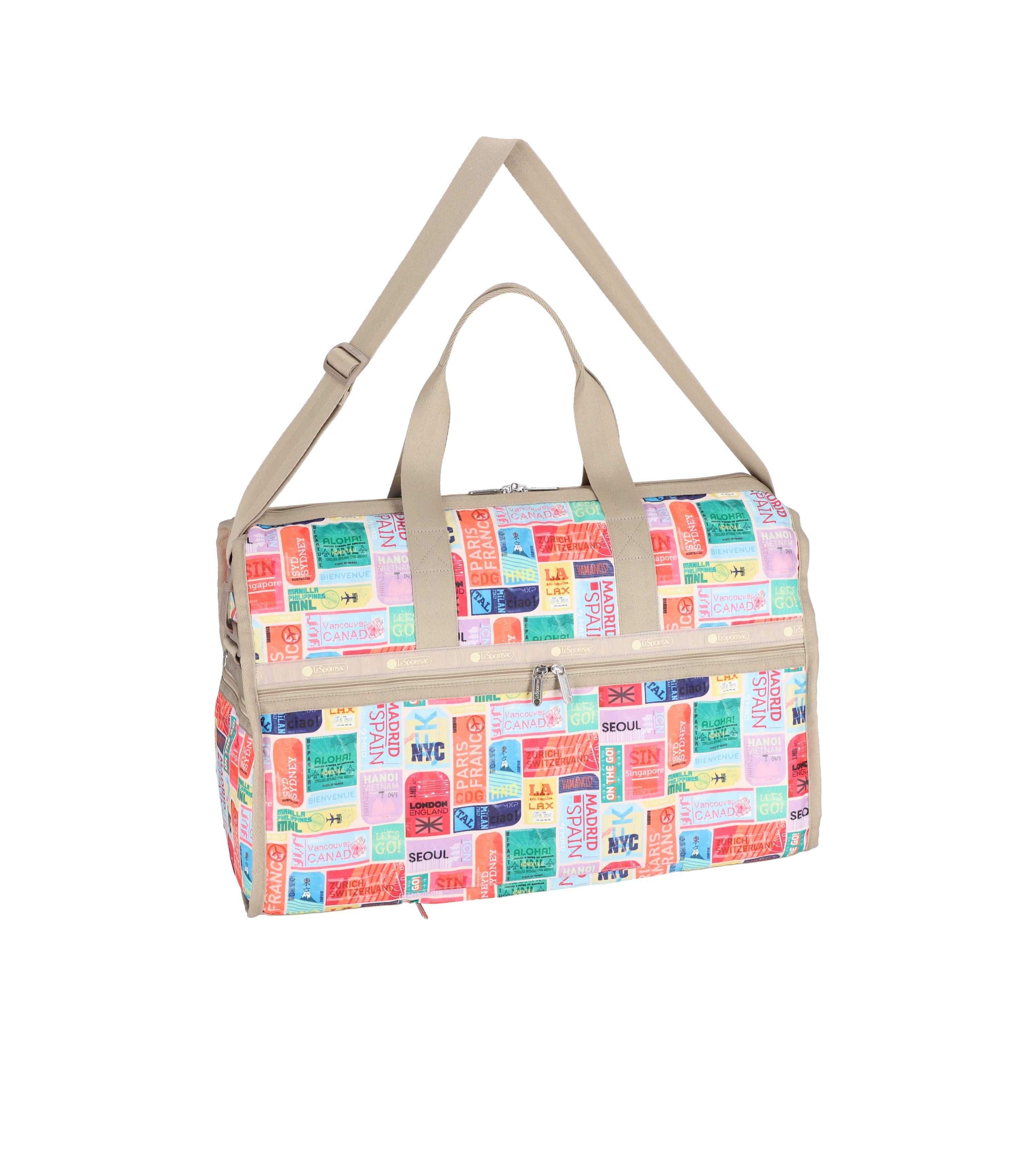 Deluxe Large Weekender - Travel Tags print – LeSportsac
