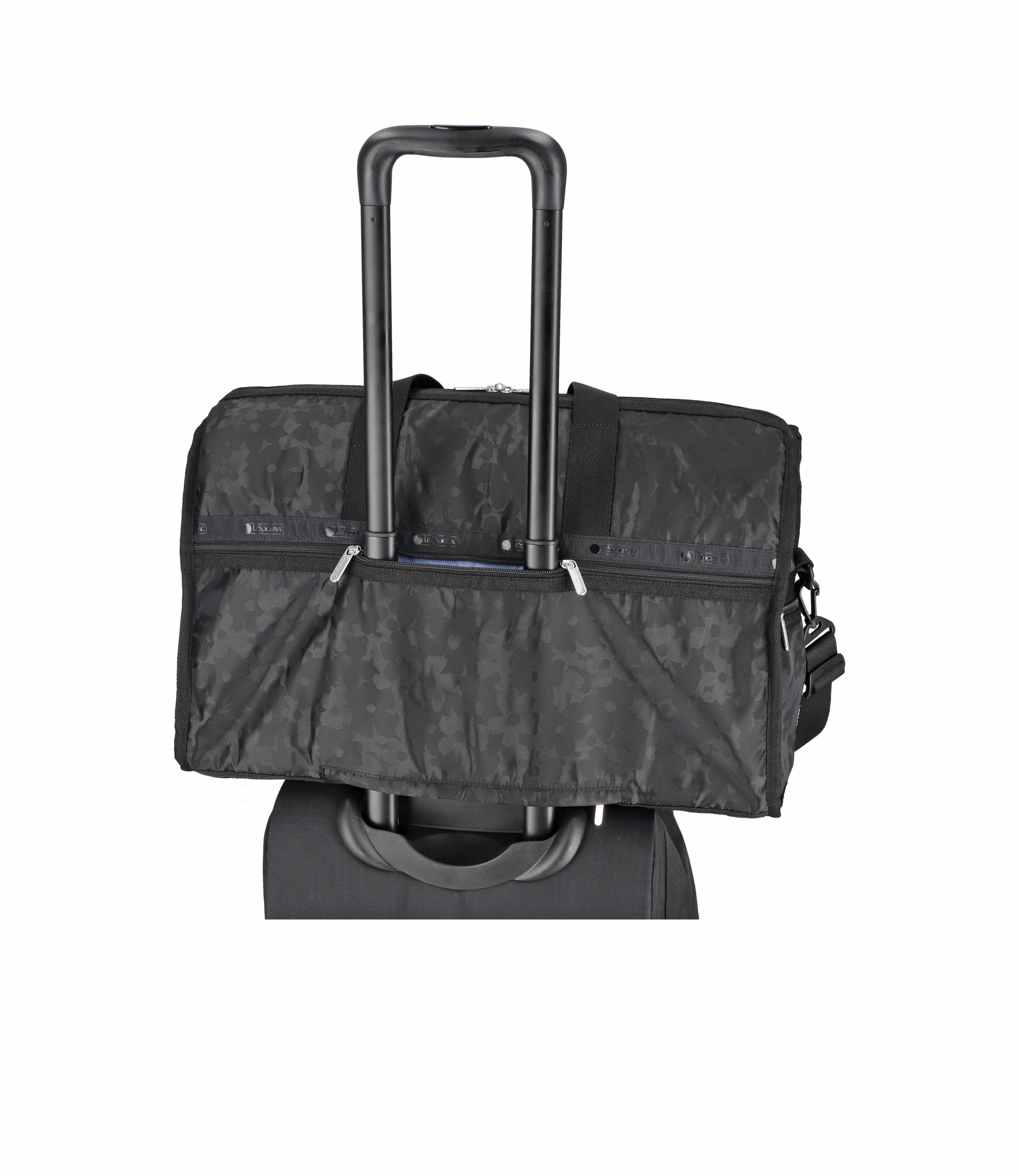 Deluxe Large Weekender - Black Floral Jacquard – LeSportsac
