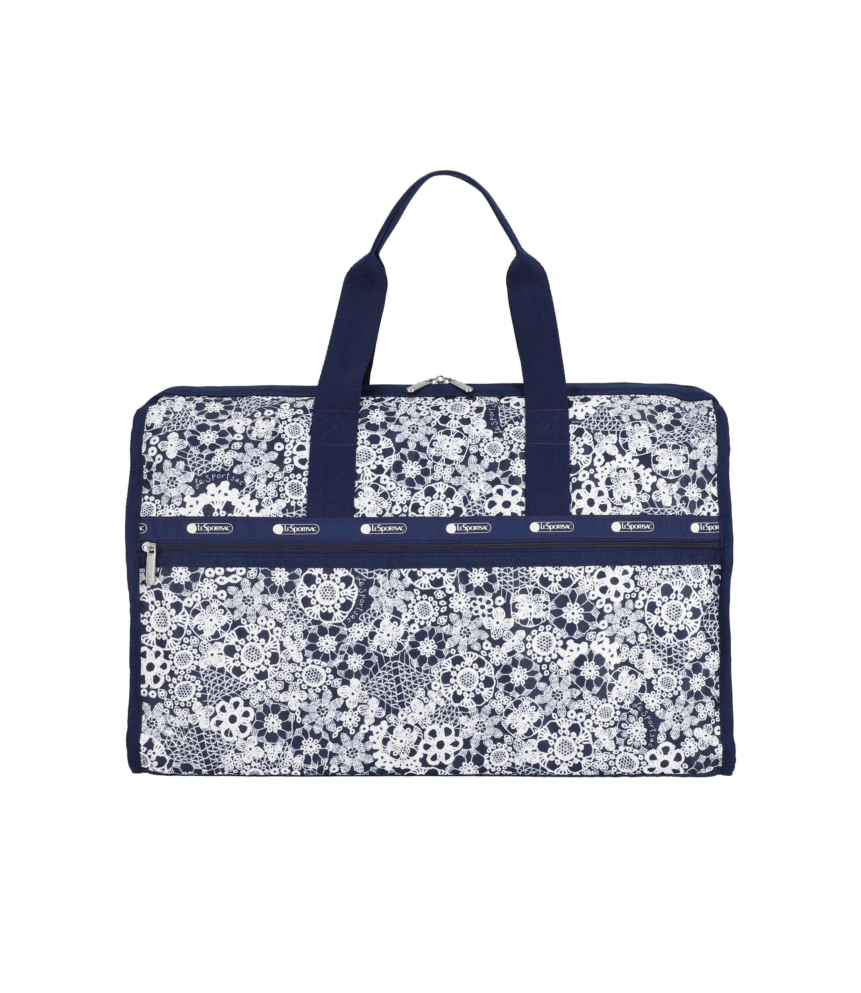 Deluxe Large Weekender - Floral Lace Navy print – LeSportsac