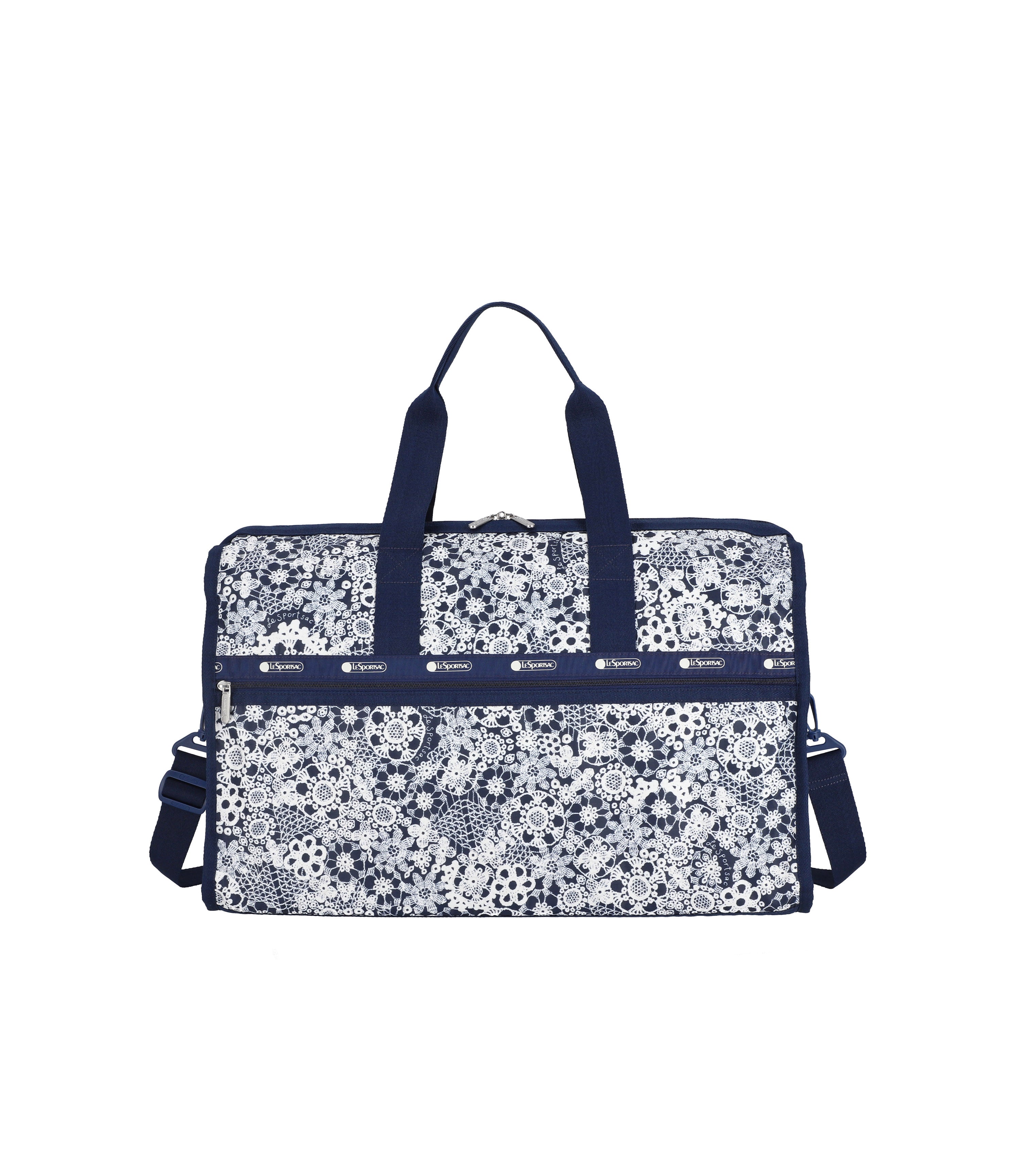 Deluxe Large Weekender - Floral Lace Navy print – LeSportsac