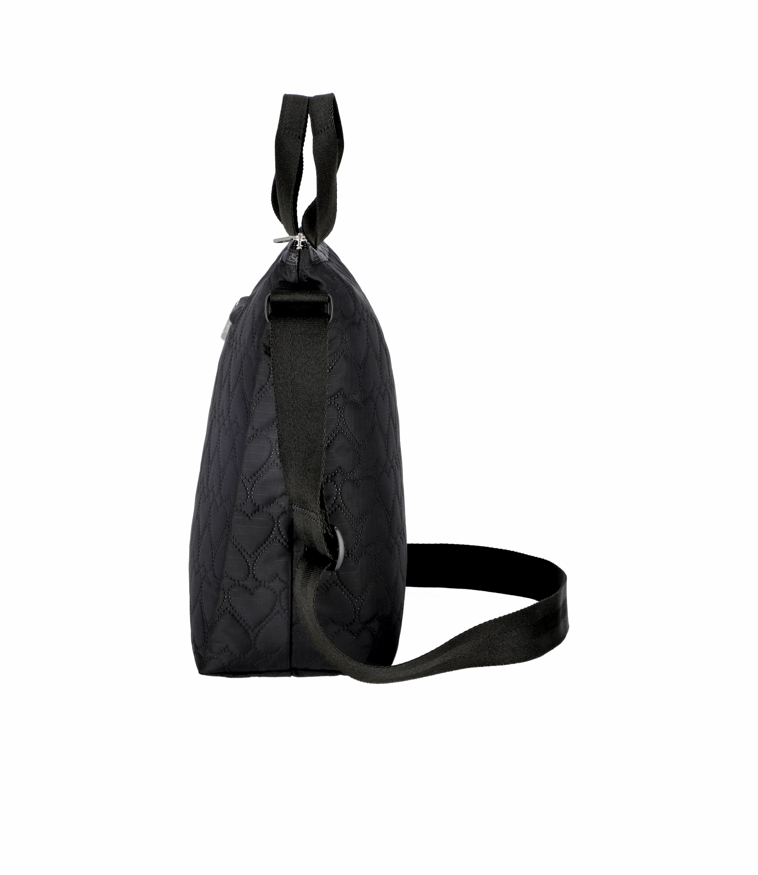 ★LeSportsac★ Black Heart Debossed Micro Tote Bag 4298HC14 Deluxe Easy Carry Tote - Black Heart Deboss – LeSportsac