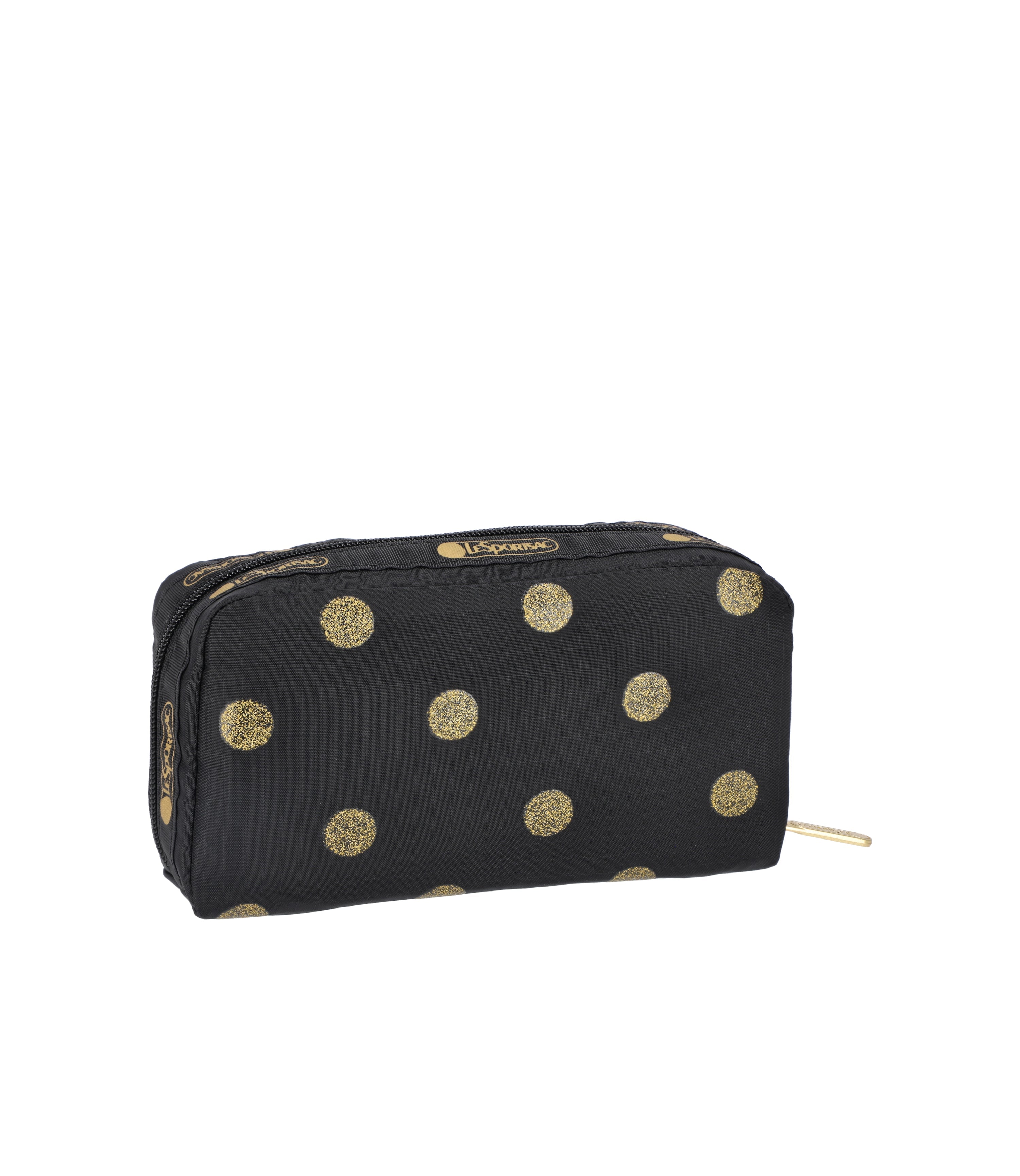 Rectangular Cosmetic - Gold Glitter Dots print – LeSportsac