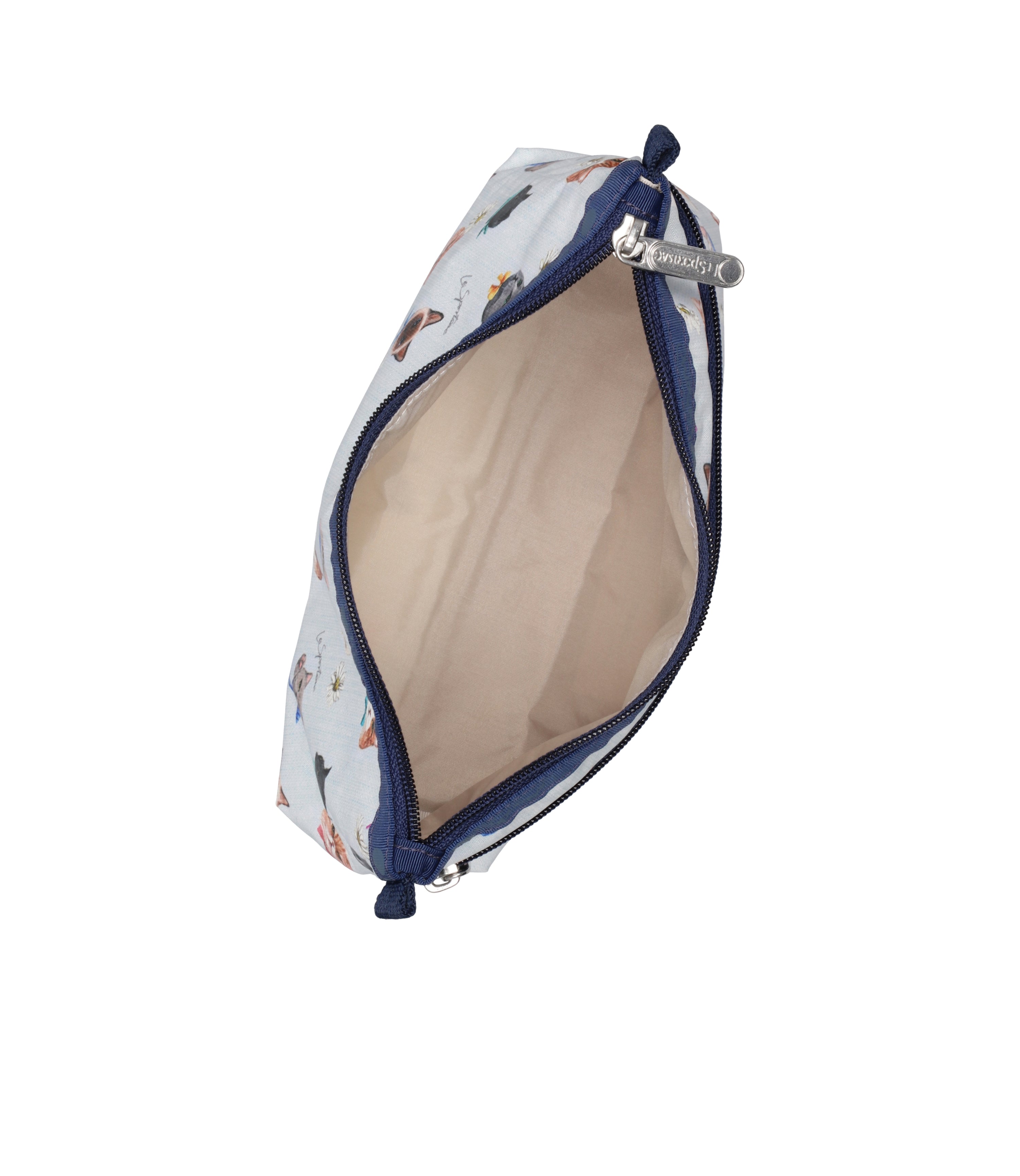 Playful Cats Sky Blue print Cosmetic Clutch | LeSportsac