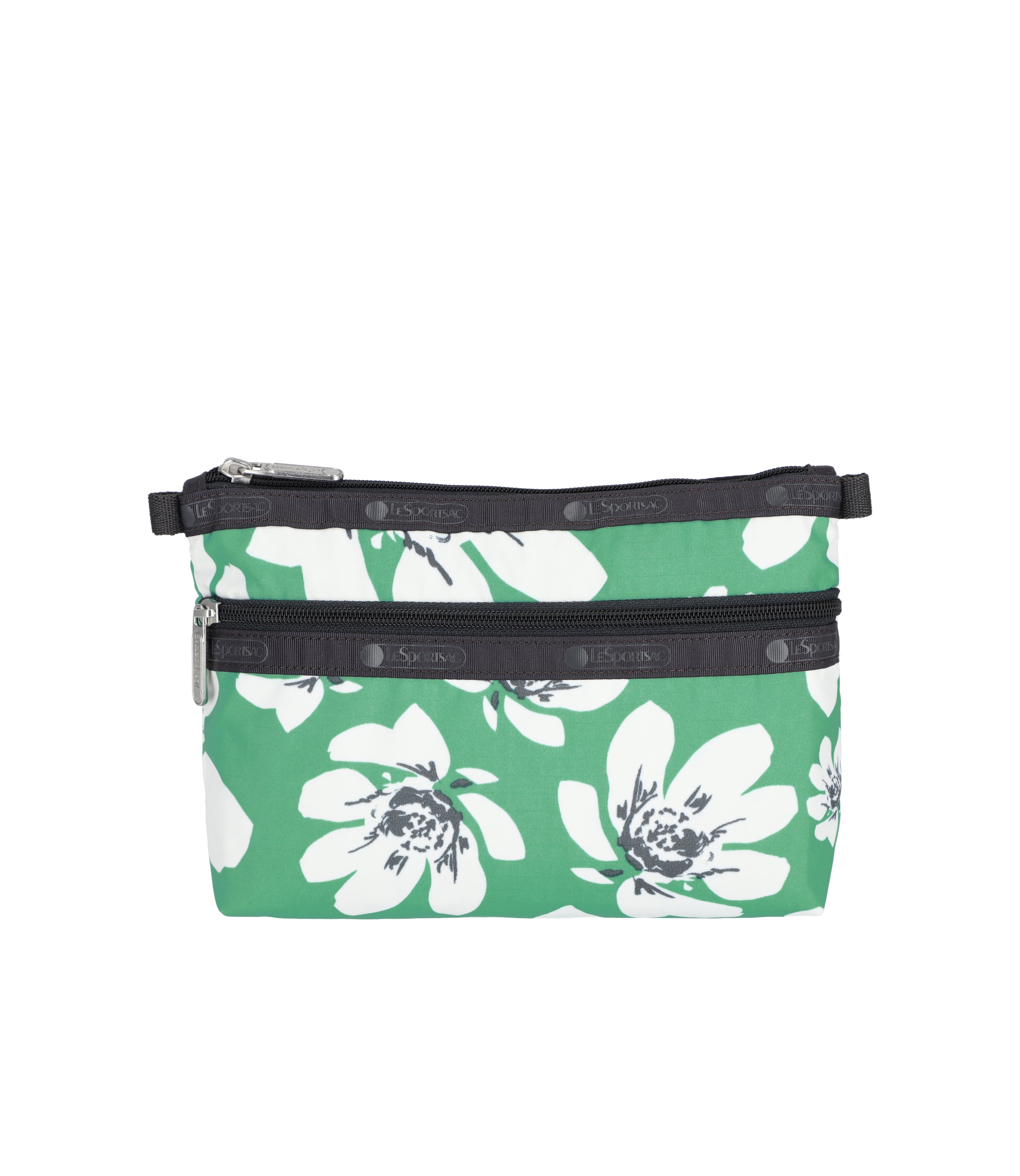 Cosmetic Clutch - Tropical Garden Green print – LeSportsac