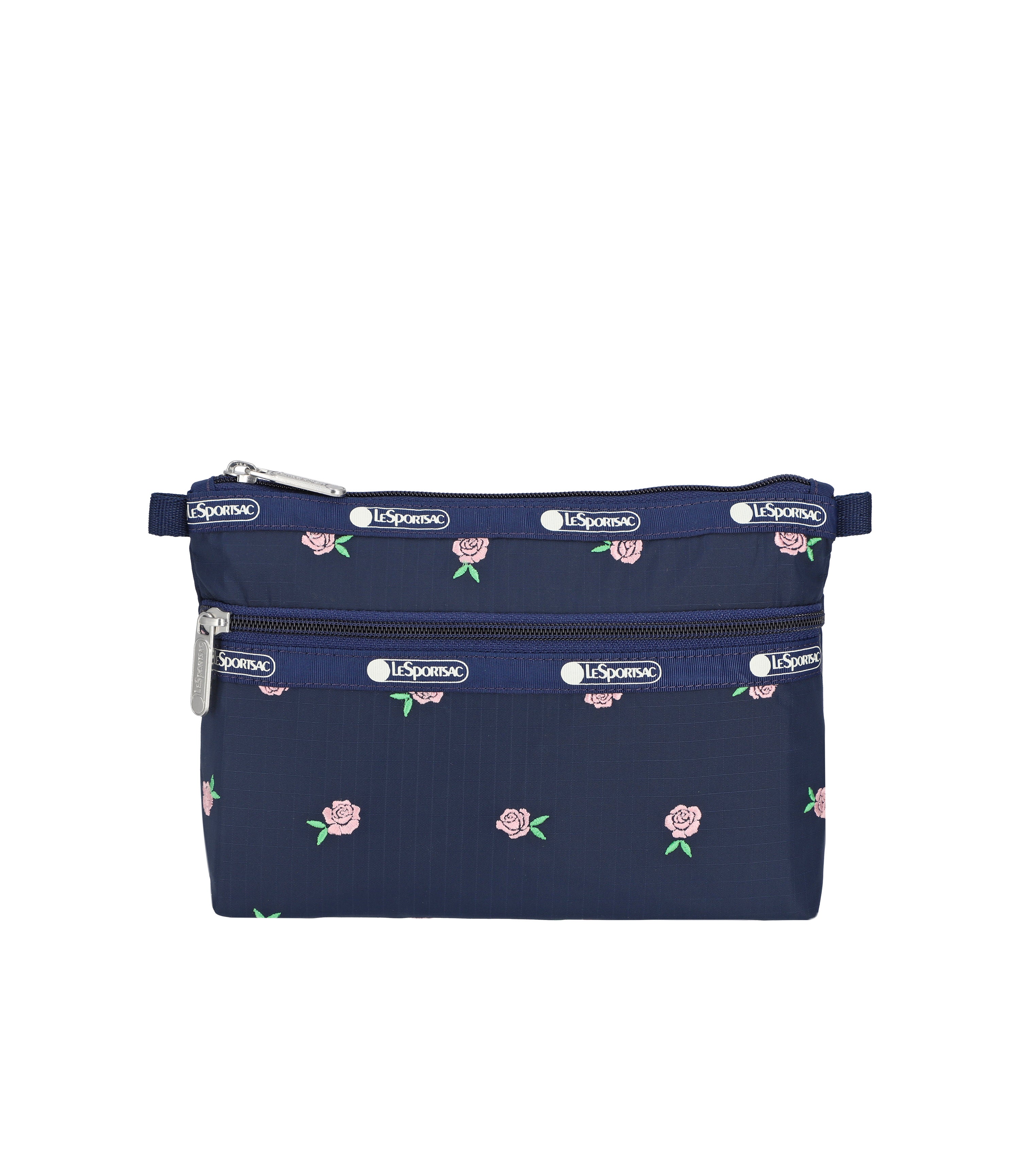 Cosmetic Clutch - Pink Roses Embroidery – LeSportsac