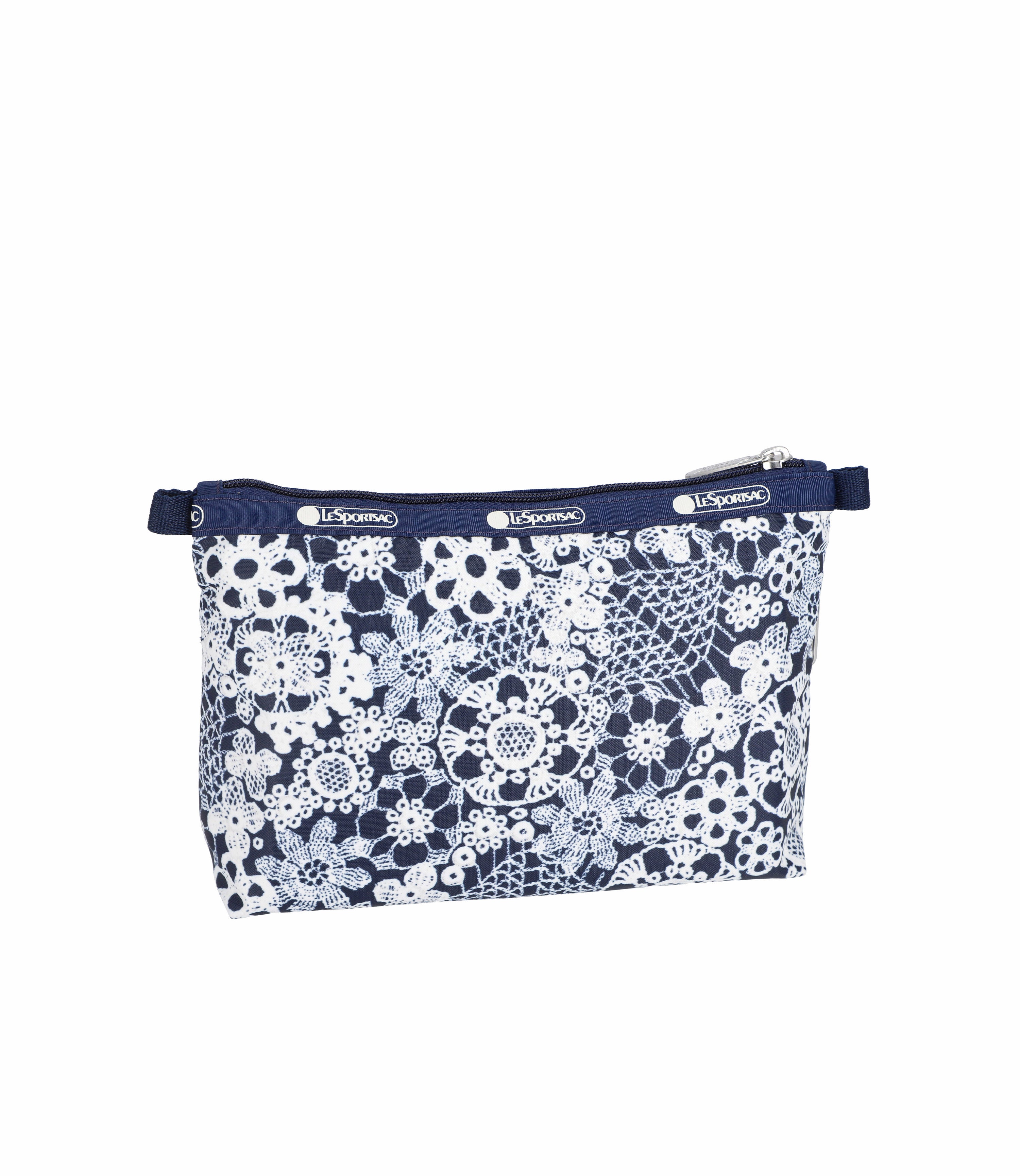 グラフィティポーチ Cosmetic Clutch - Floral Lace Navy print – LeSportsac