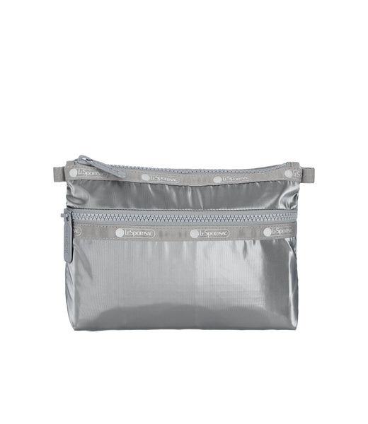 Cosmetic Clutch - Gunmetal Gray Shine – LeSportsac
