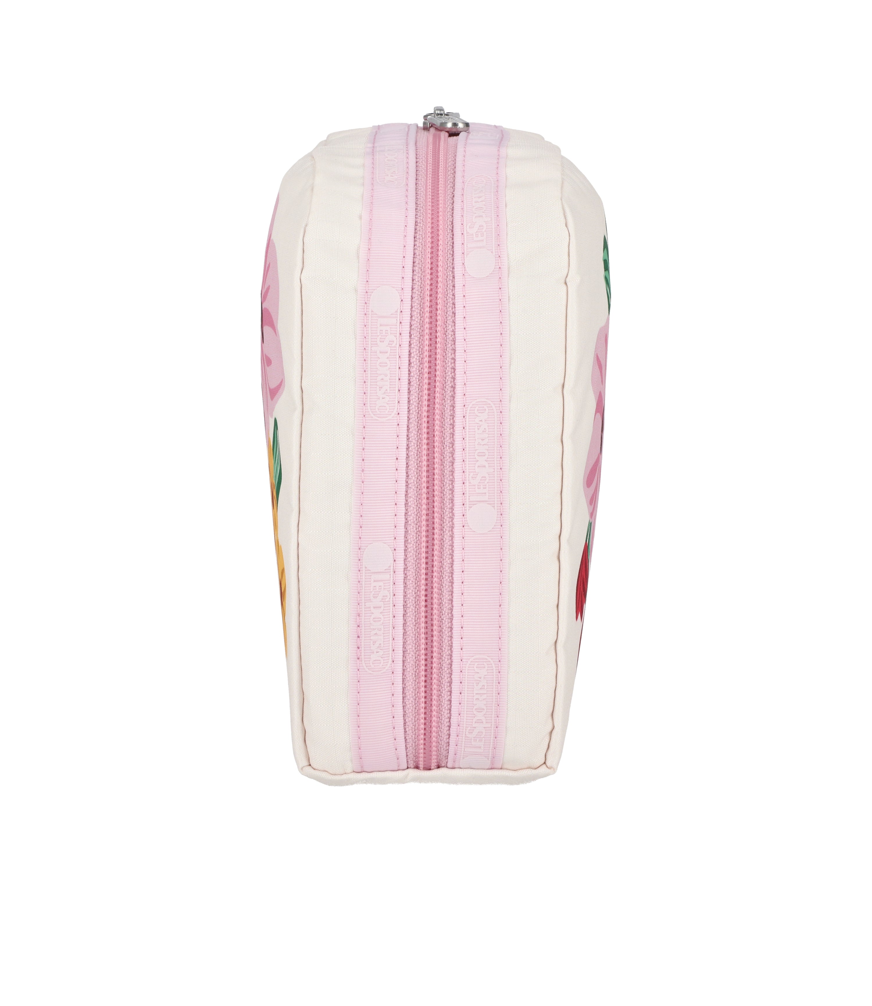 Extra Large Rectangular Cosmetic - Pink Blooms Cosmetic