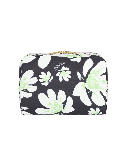 Extra Large Rectangular Cosmetic - Tropical Garden print