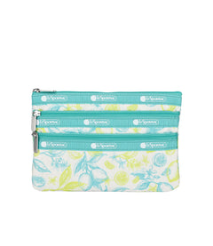 LeSportsac - Accessories - 3-Zip Cosmetic - Fresh Lime print