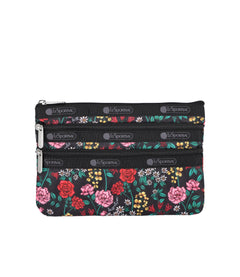 LeSportsac - Accessories - 3-Zip Cosmetic - Brilliant Botanical print