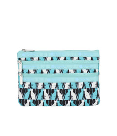 LeSportsac - Accessories - 3-Zip Cosmetic - Mirroring Cats print