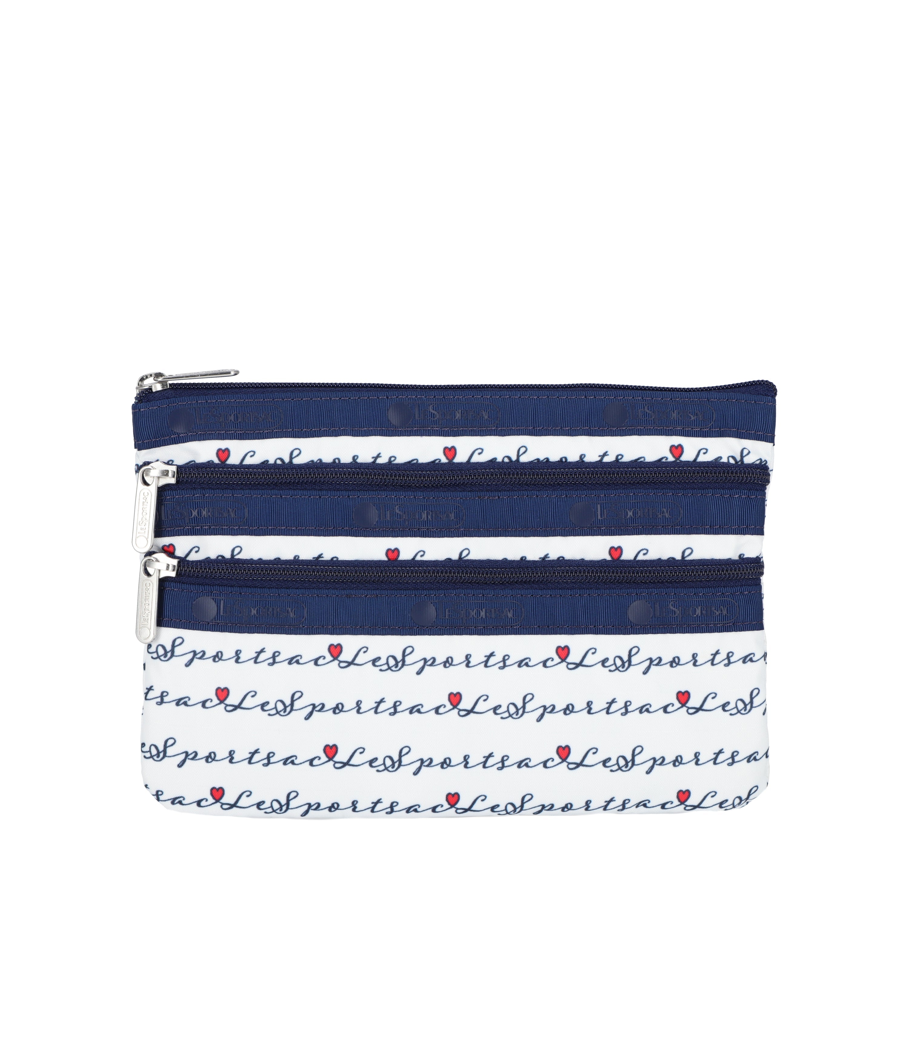 3-Zip Cosmetic - Marine Logo Border print – LeSportsac