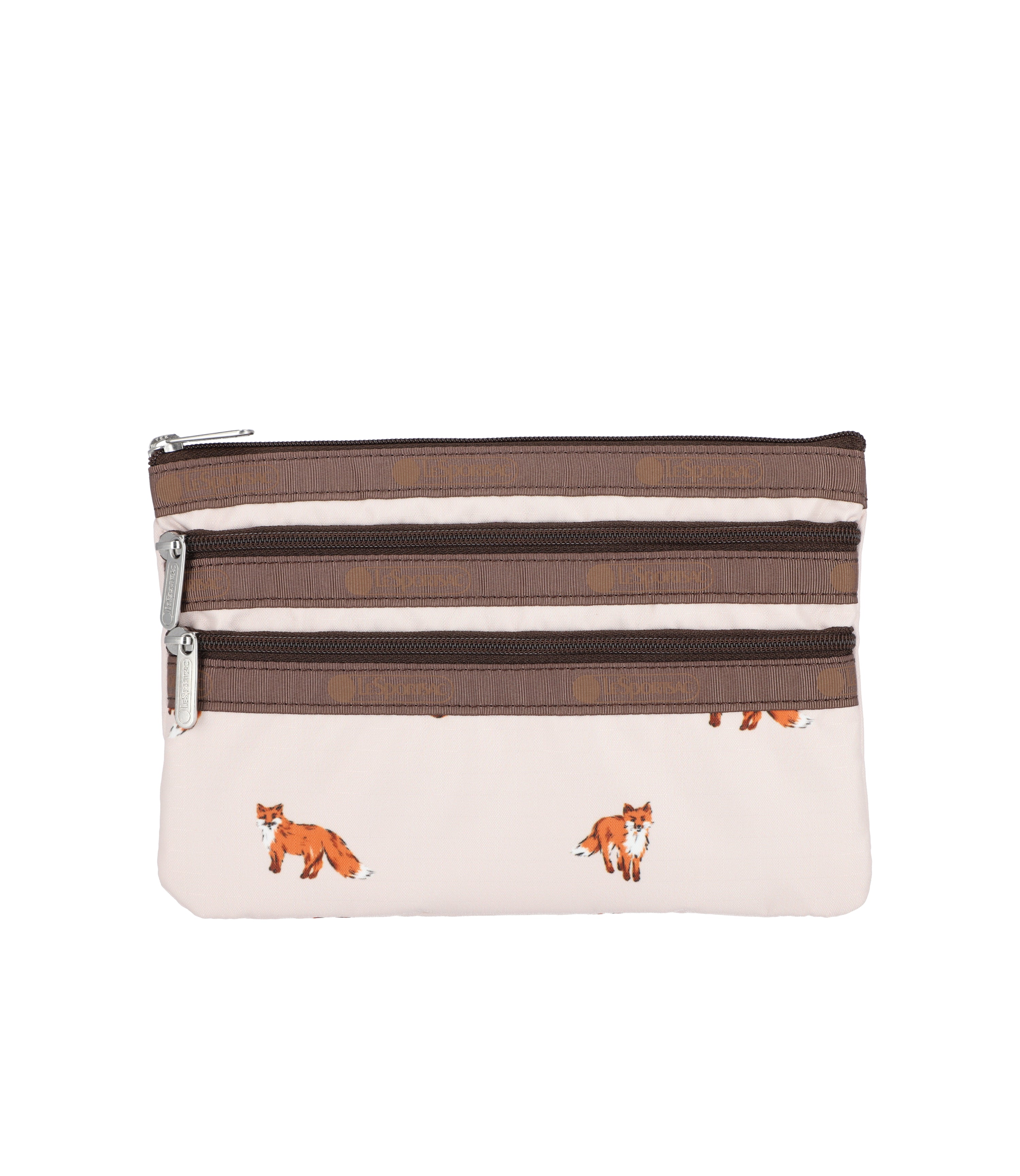 3-Zip Cosmetic - Dashing Foxes print – LeSportsac