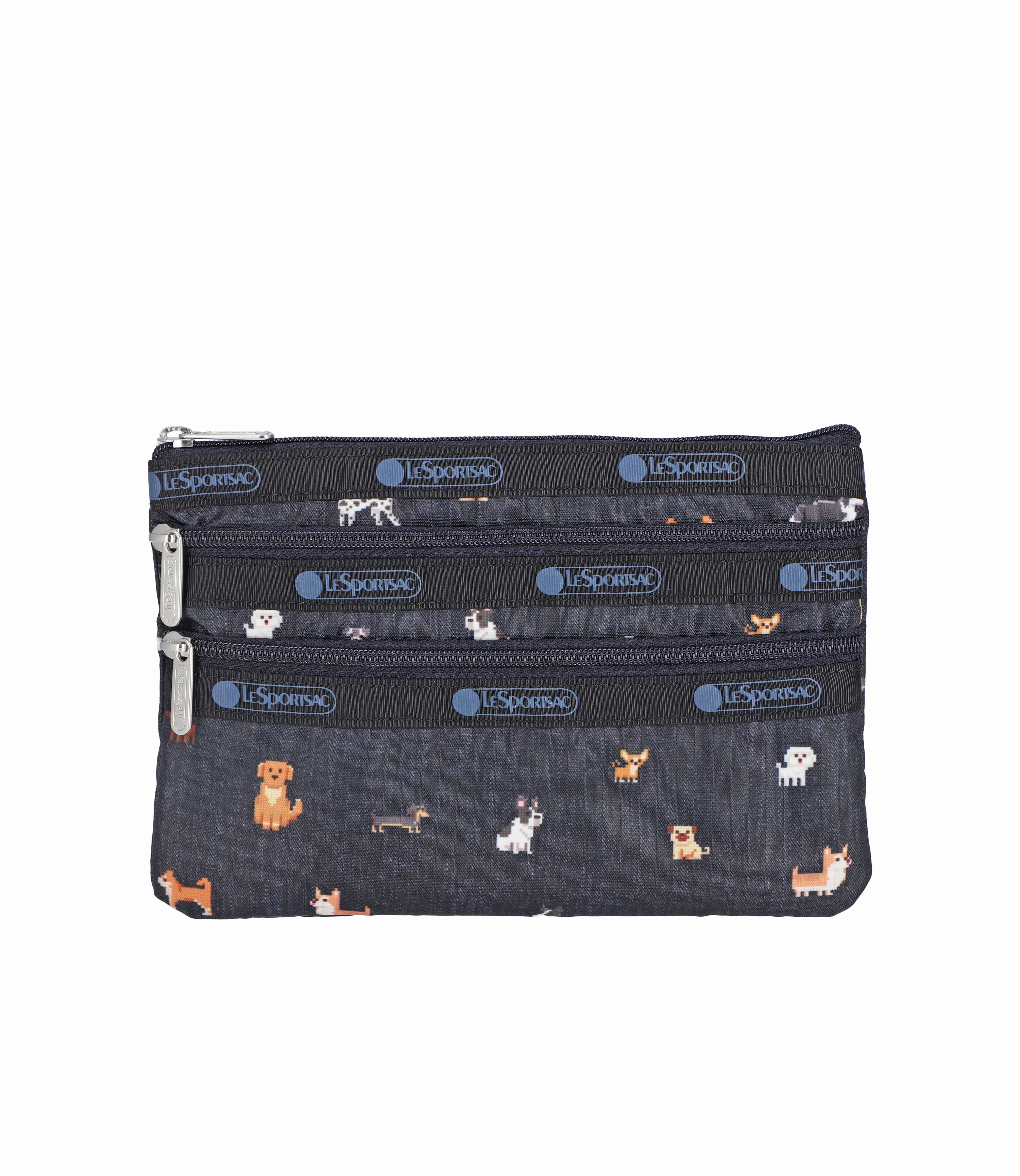 LEONARD   sport     美品 3-Zip Cosmetic - Berry Mellow Accessory – LeSportsac