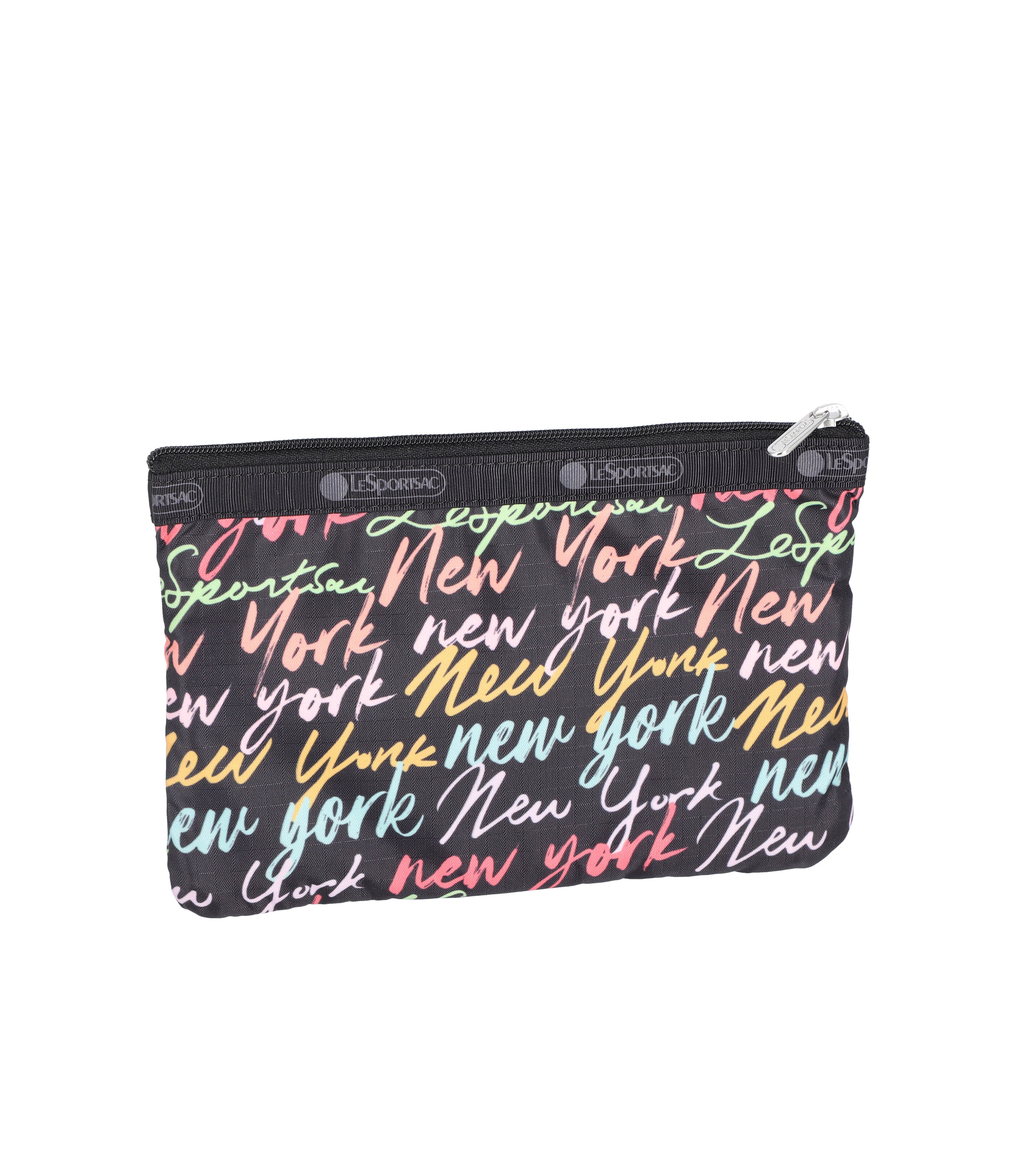 3-Zip Cosmetic - NYC Script Black print – LeSportsac