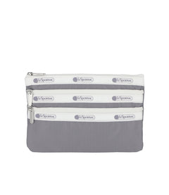 LeSportsac - Accessories - 3-Zip Cosmetic - Spectator Pure Grey