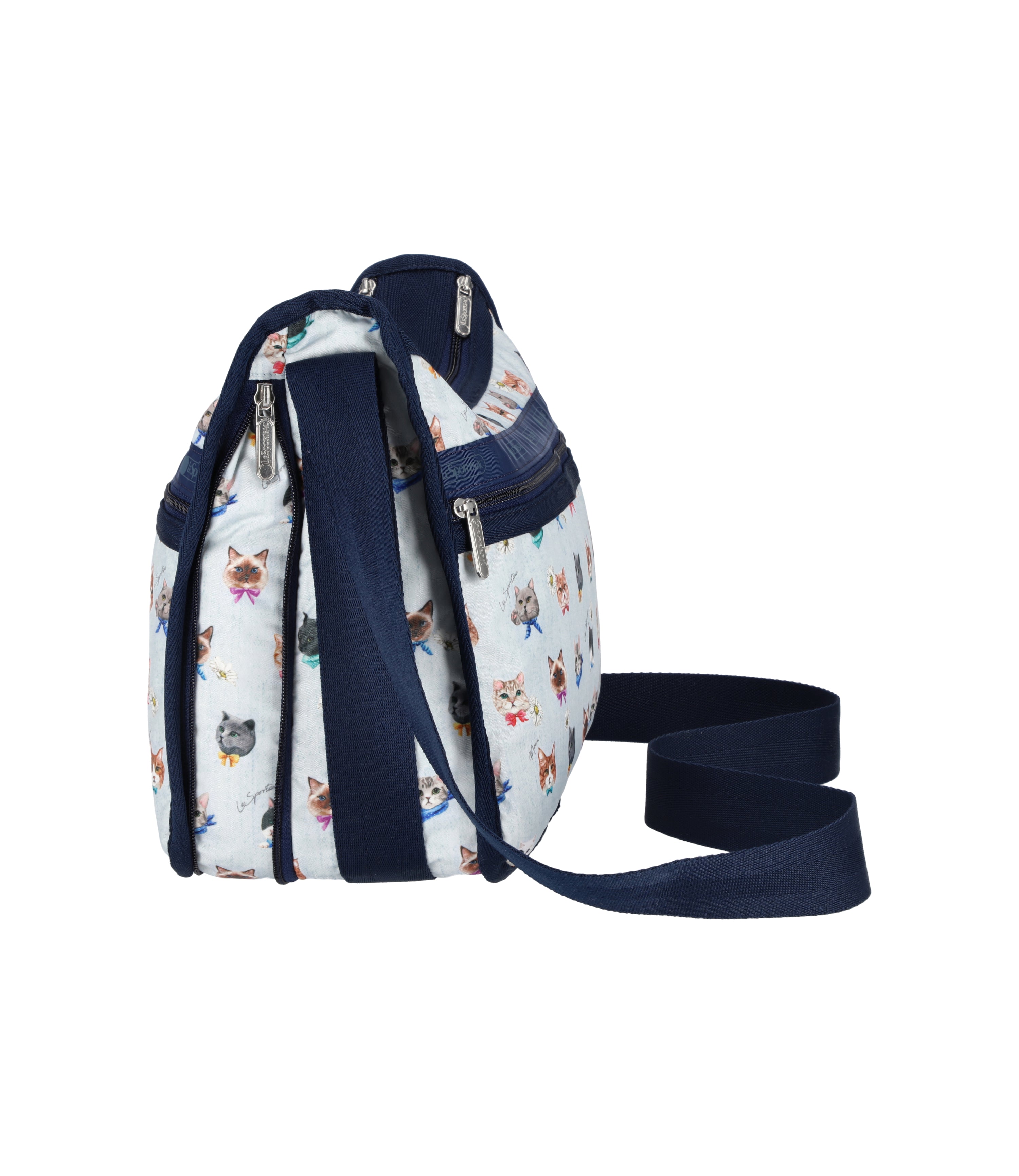 Playful Cats Sky Blue print Deluxe Bag | LeSportsac