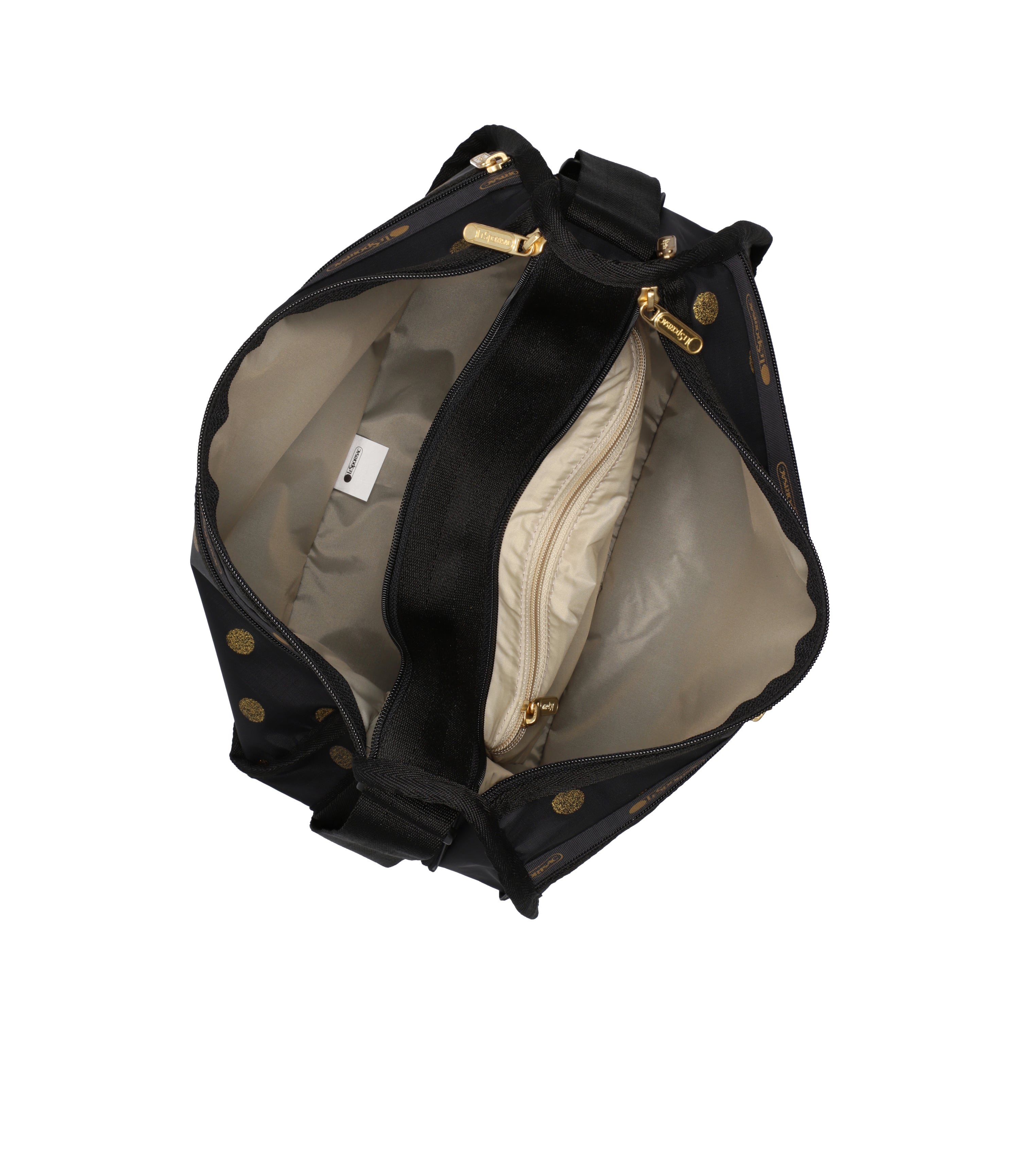 Deluxe Everyday Bag - Gold Glitter Dots print – LeSportsac