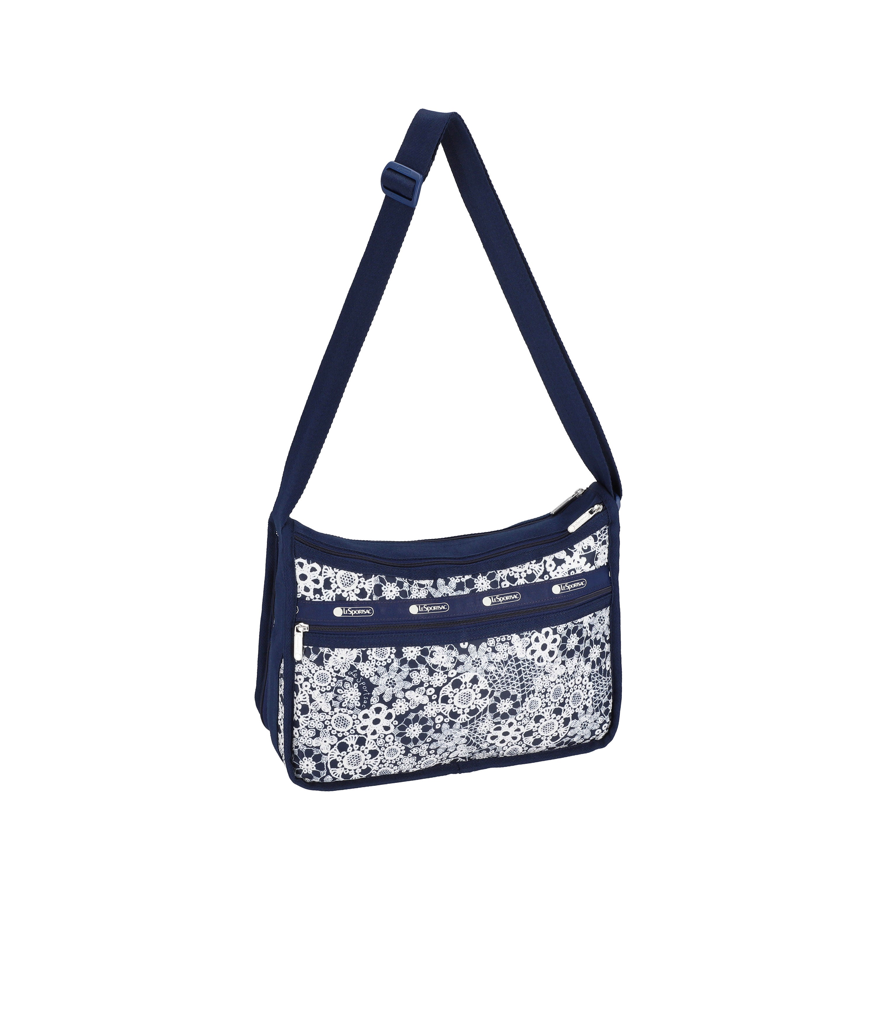 Deluxe Everyday Bag - Floral Lace Navy print – LeSportsac Deluxe Everyday Bag - Floral Lace Navy print – LeSportsac
