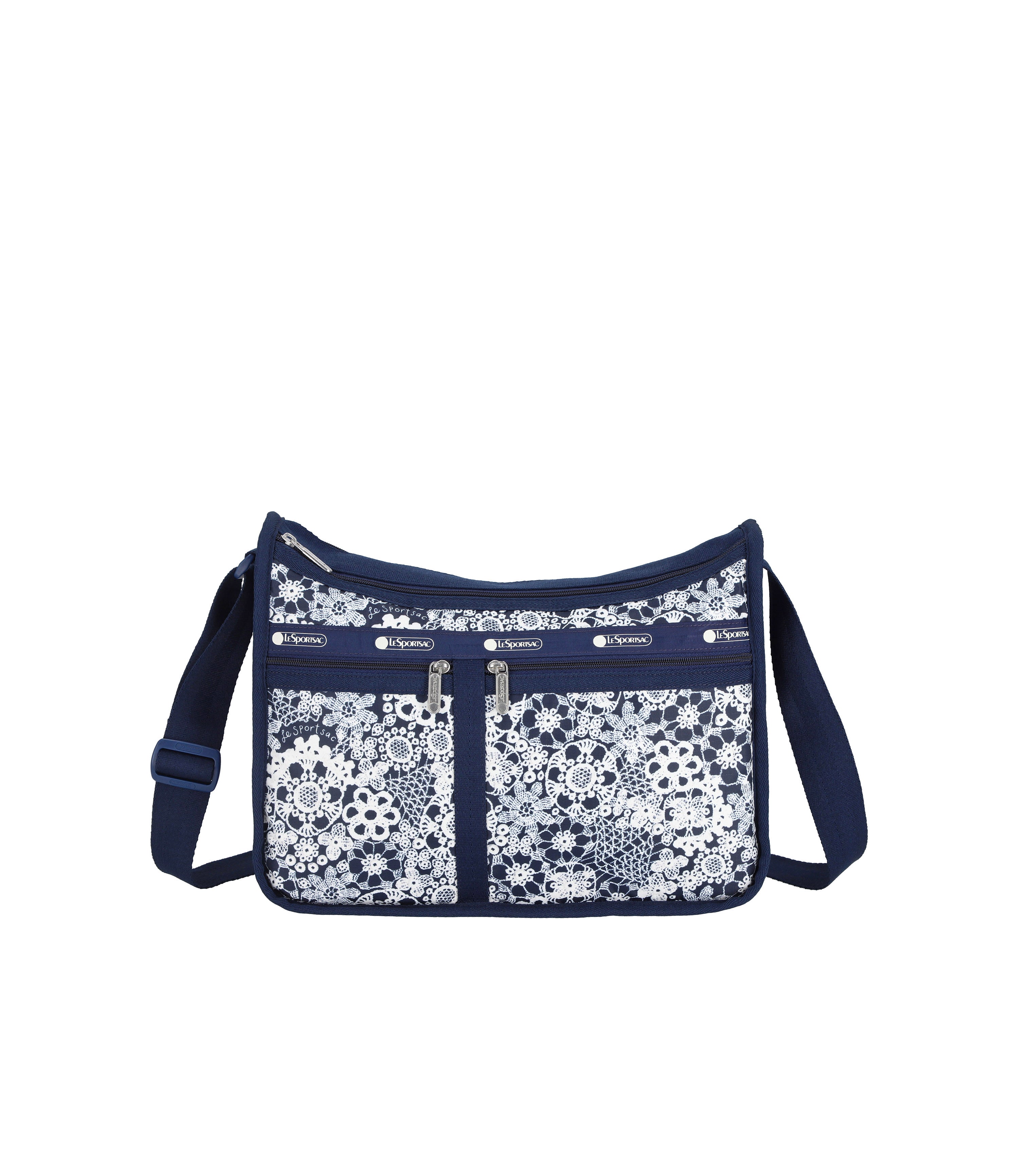 Deluxe Everyday Bag - Floral Lace Navy print – LeSportsac Deluxe Everyday Bag - Floral Lace Navy print – LeSportsac