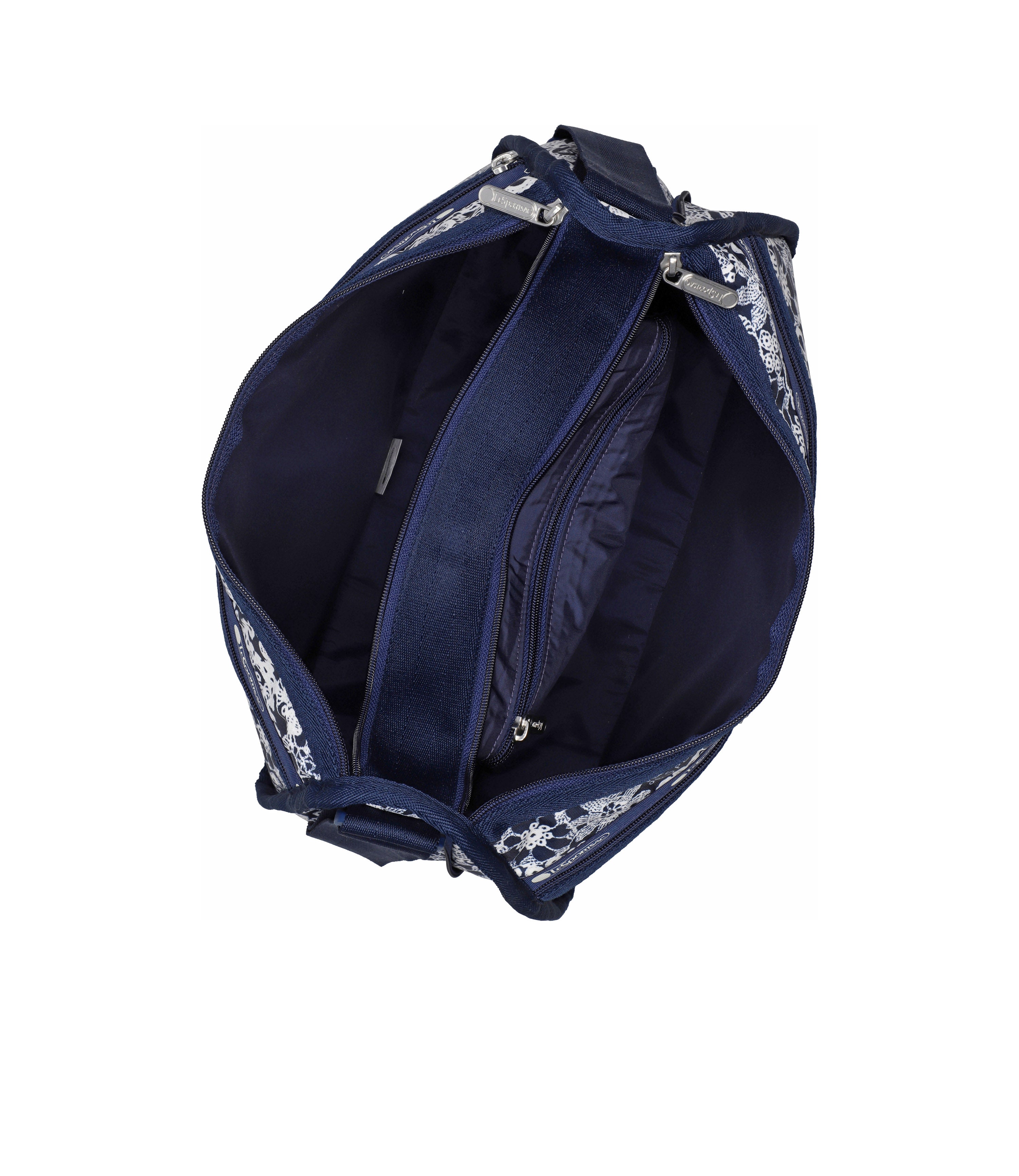 Deluxe Everyday Bag - Floral Lace Navy print – LeSportsac
