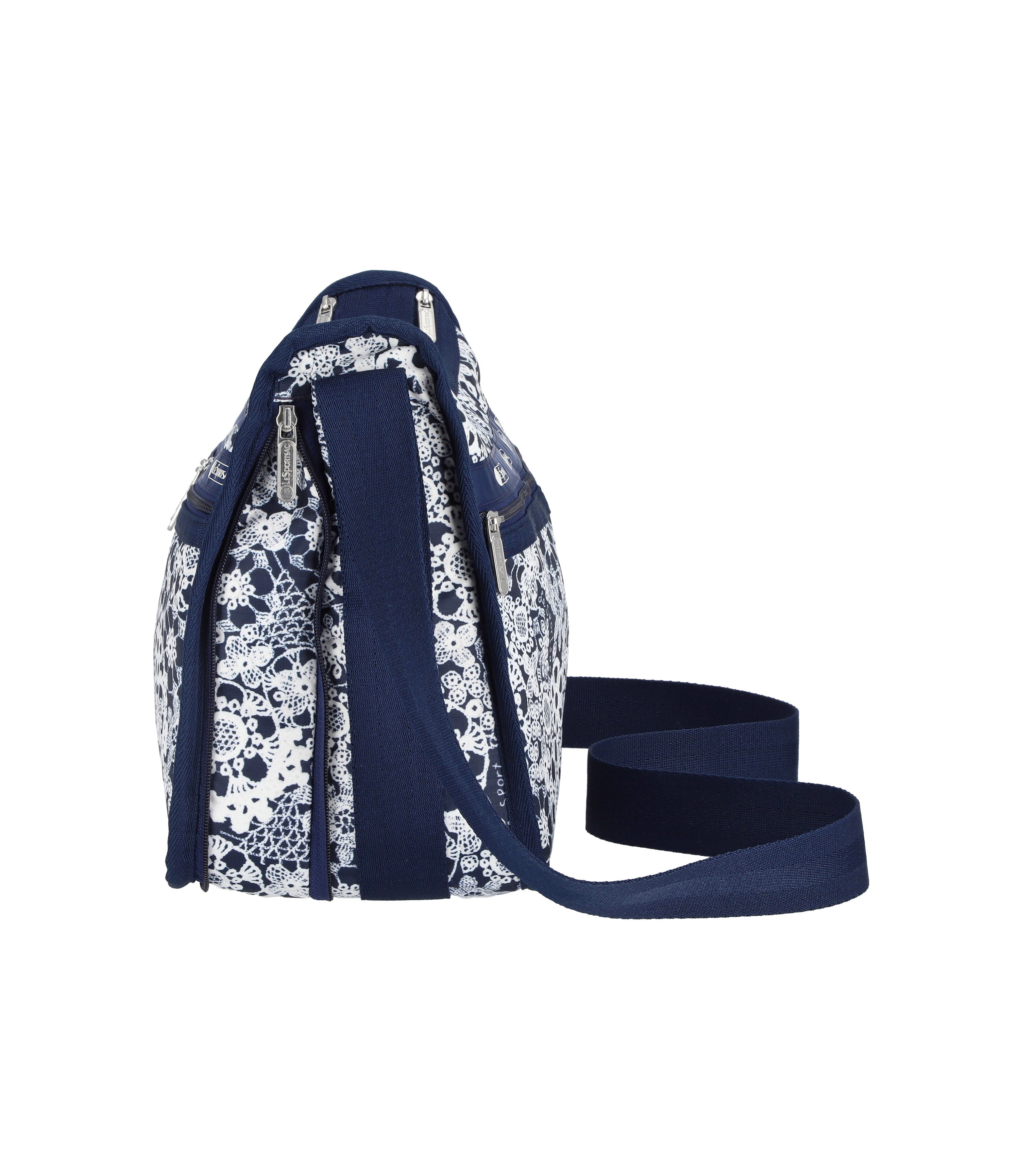 Deluxe Everyday Bag - Floral Lace Navy print – LeSportsac