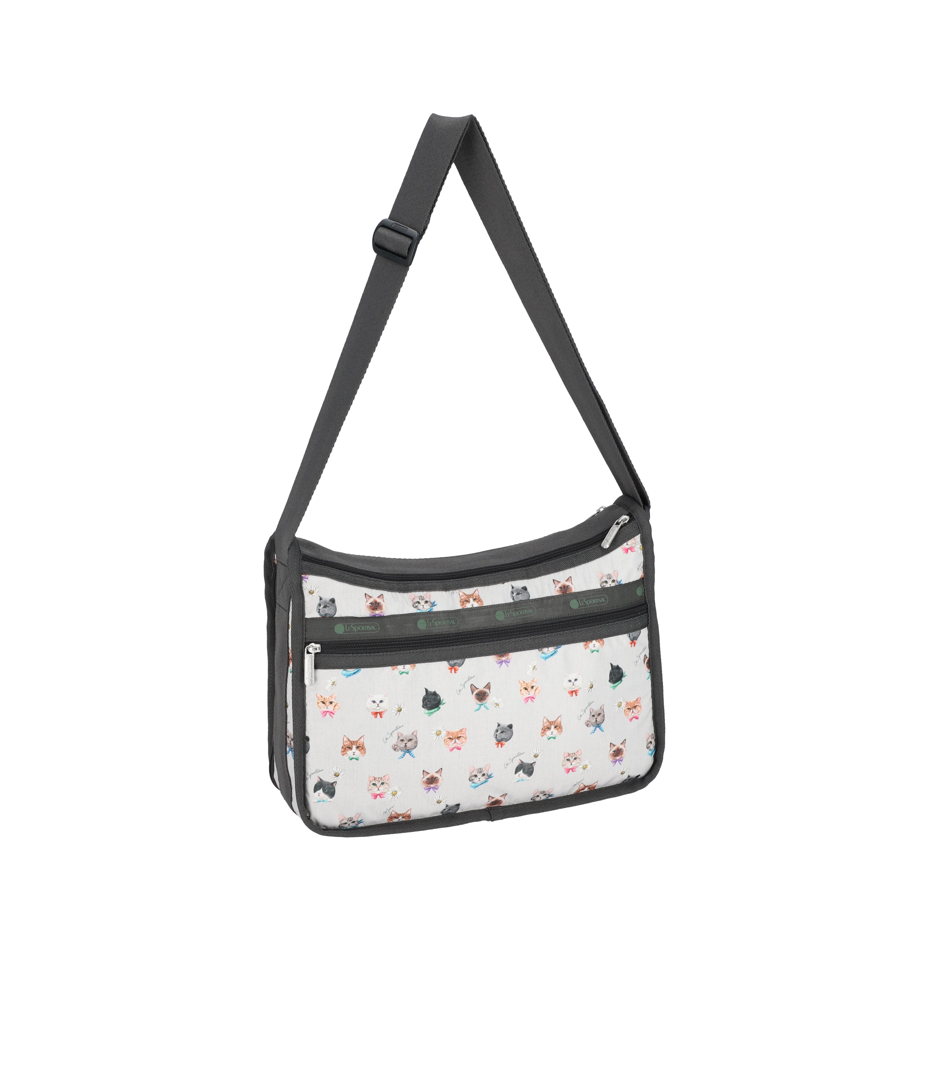 Deluxe Everyday Bag - Playful Cats Cool Gray print – LeSportsac