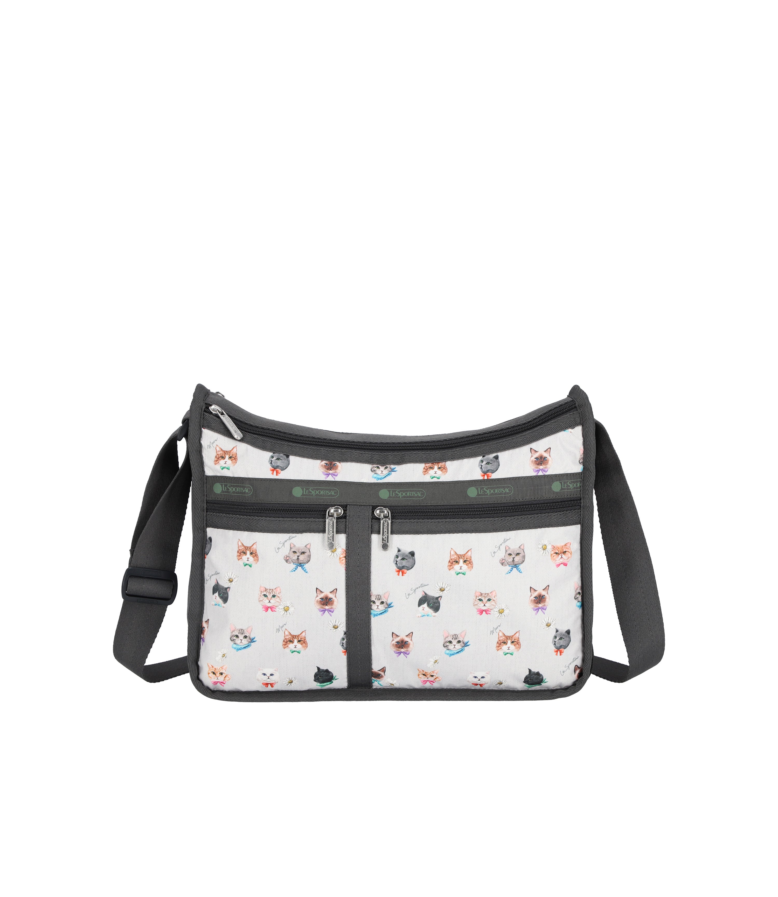 Deluxe Everyday Bag - Playful Cats Cool Gray print – LeSportsac