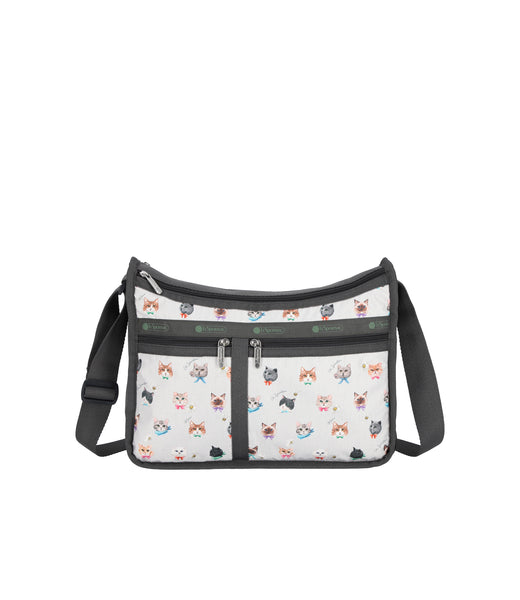 Deluxe Everyday Bag - Playful Cats Cool Gray print – LeSportsac